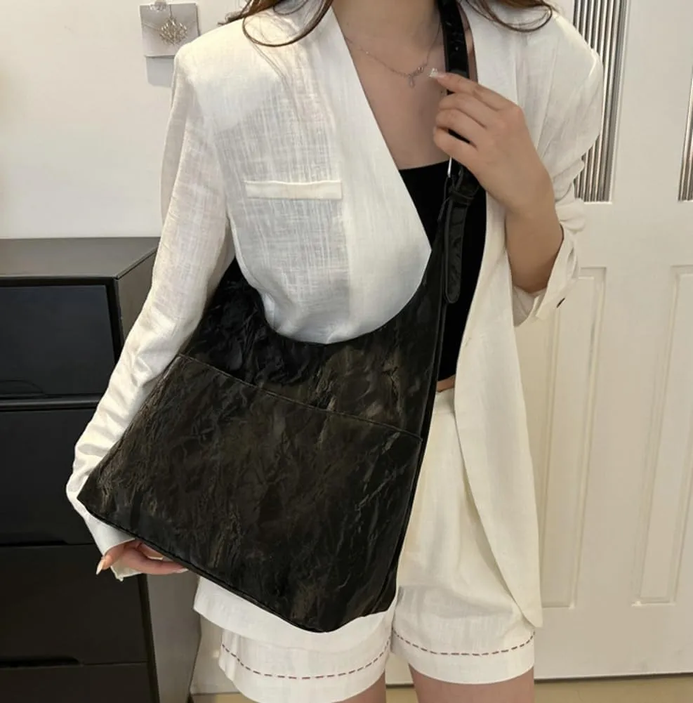 Large Shoulder Bags Women 2025 Trendy Spring Underarm Crossbody Bag Soft Leather Satchel Tote Handbag Work Travel Purse