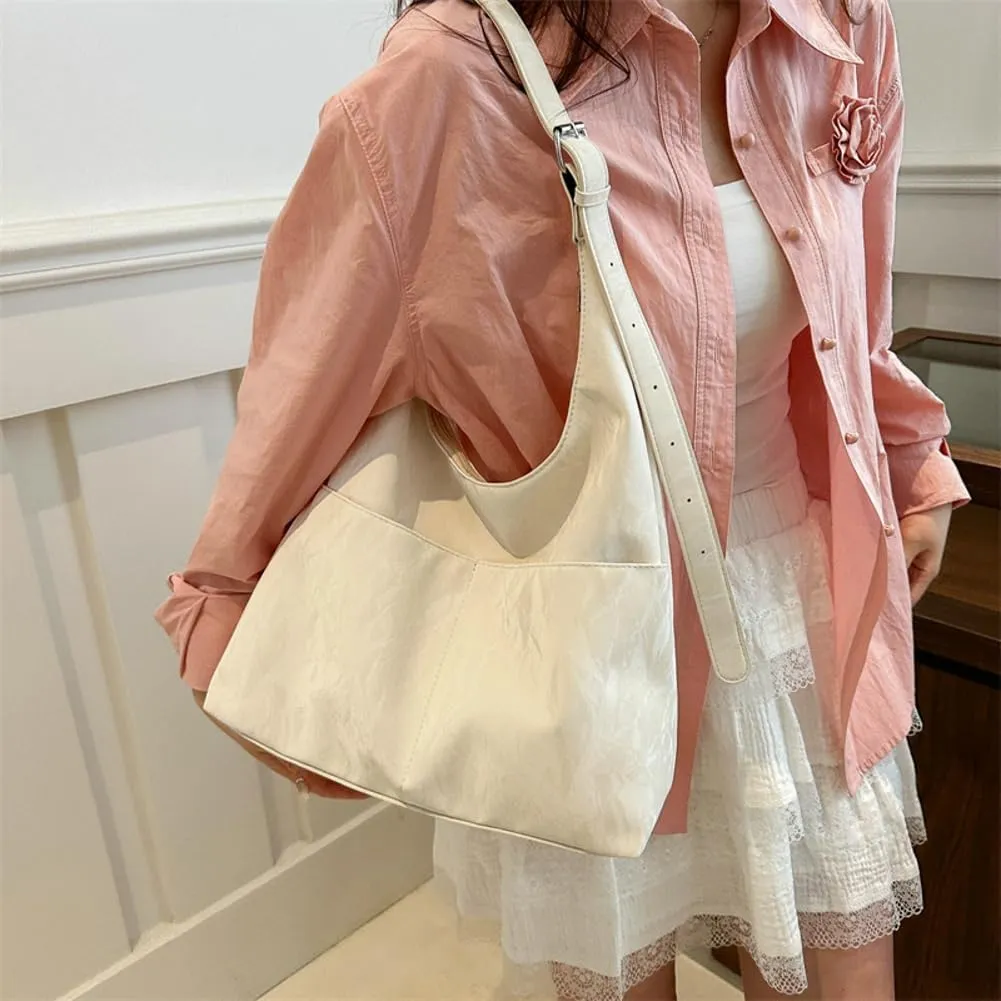 Large Shoulder Bags Women 2025 Trendy Spring Underarm Crossbody Bag Soft Leather Satchel Tote Handbag Work Travel Purse