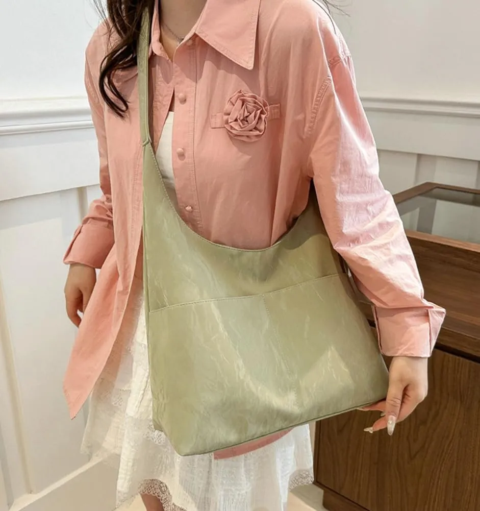 Large Shoulder Bags Women 2025 Trendy Spring Underarm Crossbody Bag Soft Leather Satchel Tote Handbag Work Travel Purse