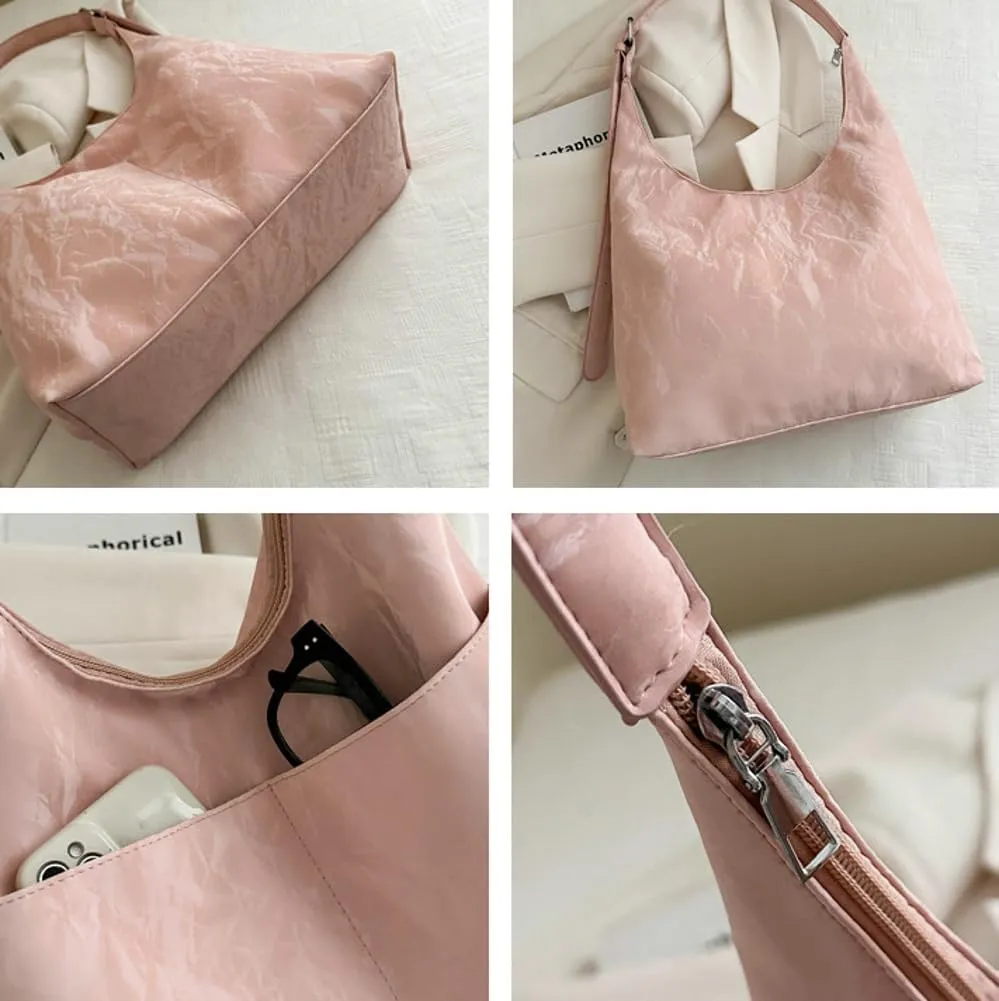 Large Shoulder Bags Women 2025 Trendy Spring Underarm Crossbody Bag Soft Leather Satchel Tote Handbag Work Travel Purse