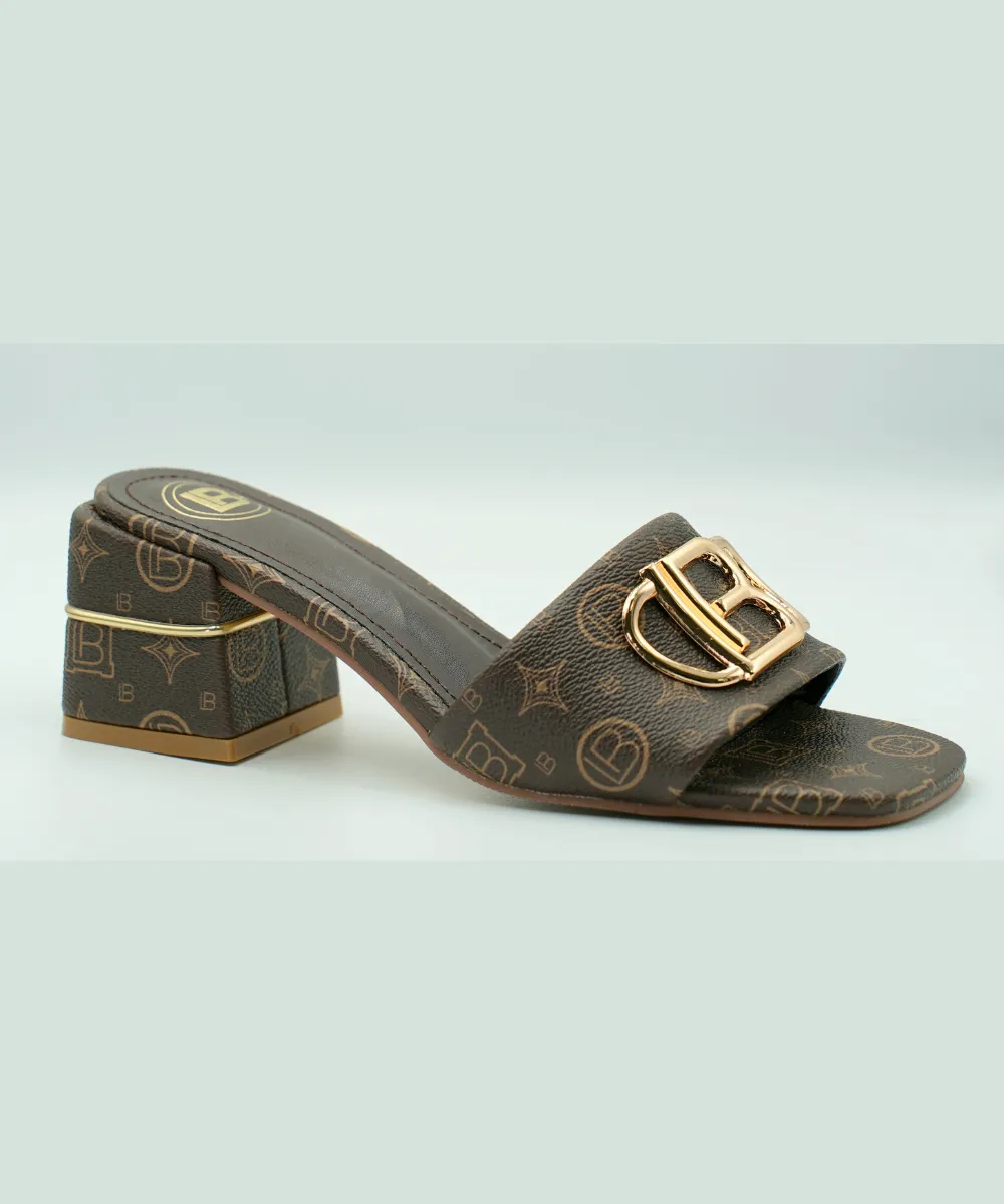 LAURA BIAGIOTTI SQUARE HEEL MULES