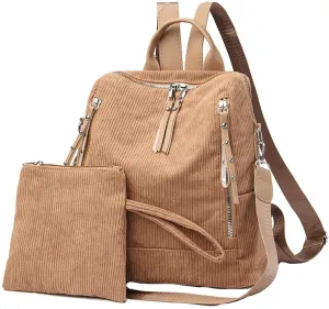 Leather Backpack Purse for Women Soft Rucksack Ladies Shoulder Bags Medium Fashion Soft Leather Outdoor Backpack