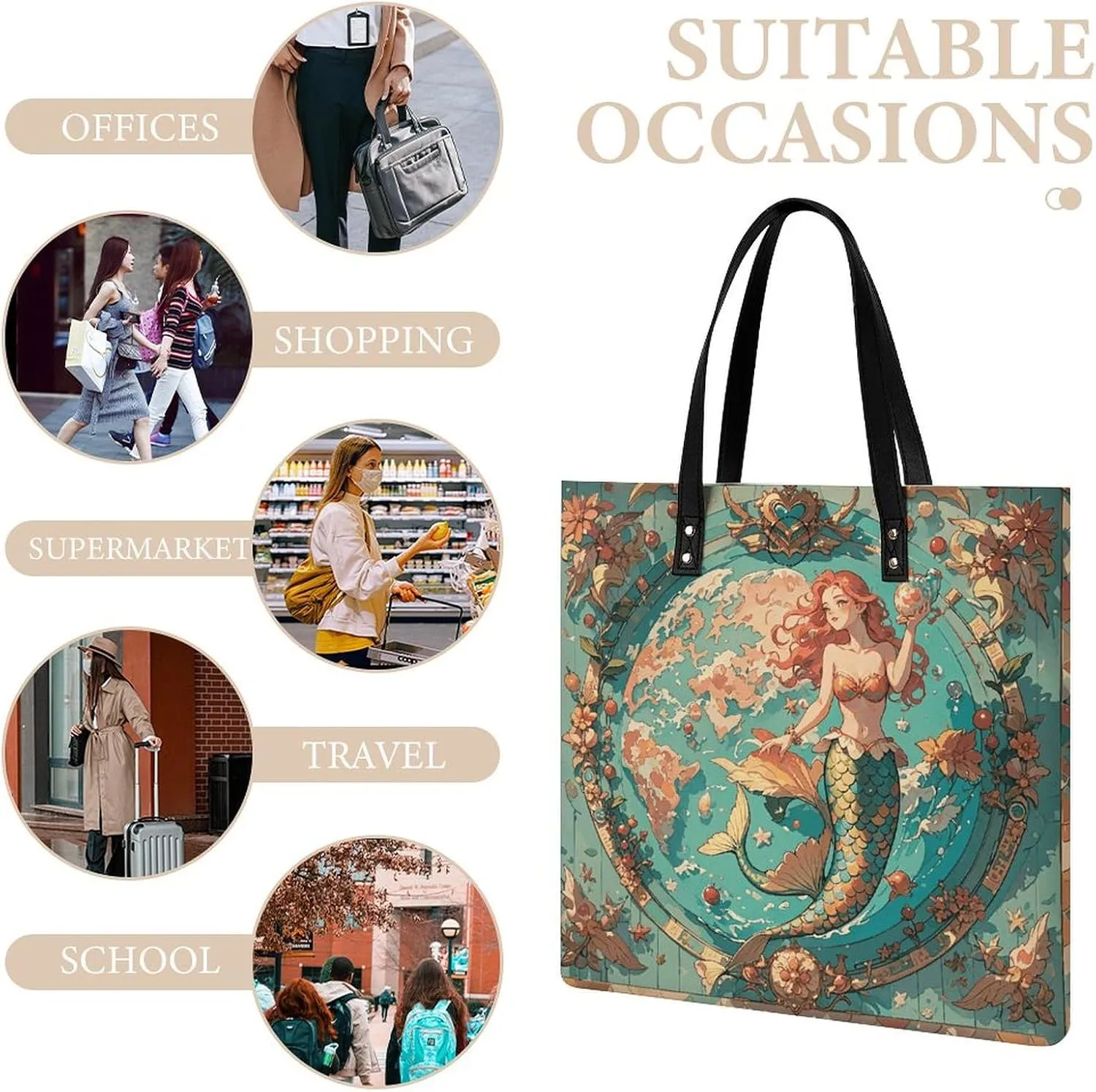 Leather Handbag for Women Tote Bag with Magnetic Buckle Bald Eagle Crossbody Bag Shoulder Bags