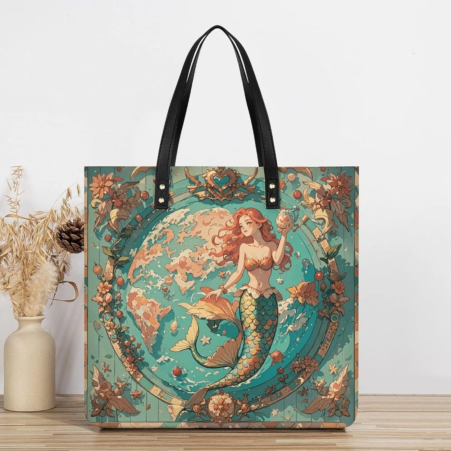 Leather Handbag for Women Tote Bag with Magnetic Buckle Bald Eagle Crossbody Bag Shoulder Bags