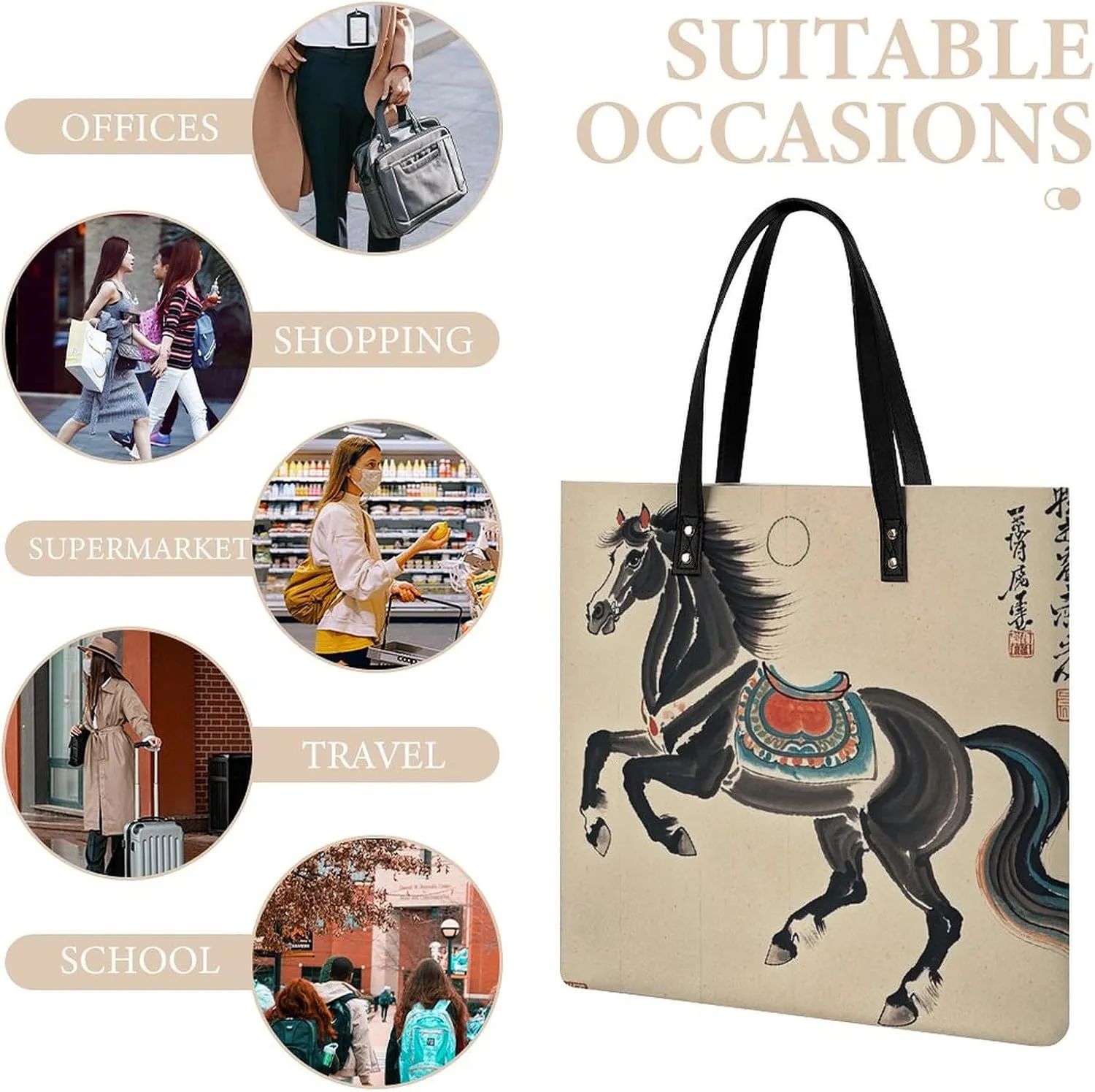 Leather Handbag for Women Tote Bag with Magnetic Buckle Flag of Mexico Crossbody Bag Shoulder Bags