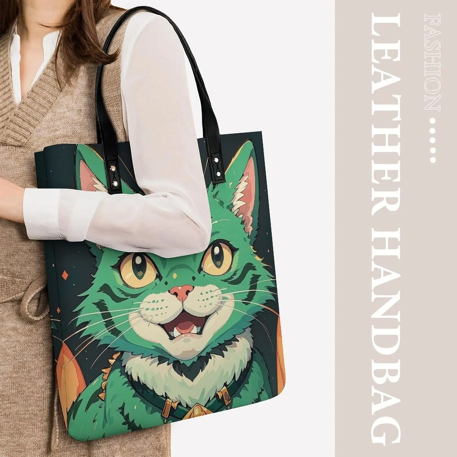 Leather Handbag for Women Tote Bag with Magnetic Buckle Flag of Mexico Crossbody Bag Shoulder Bags
