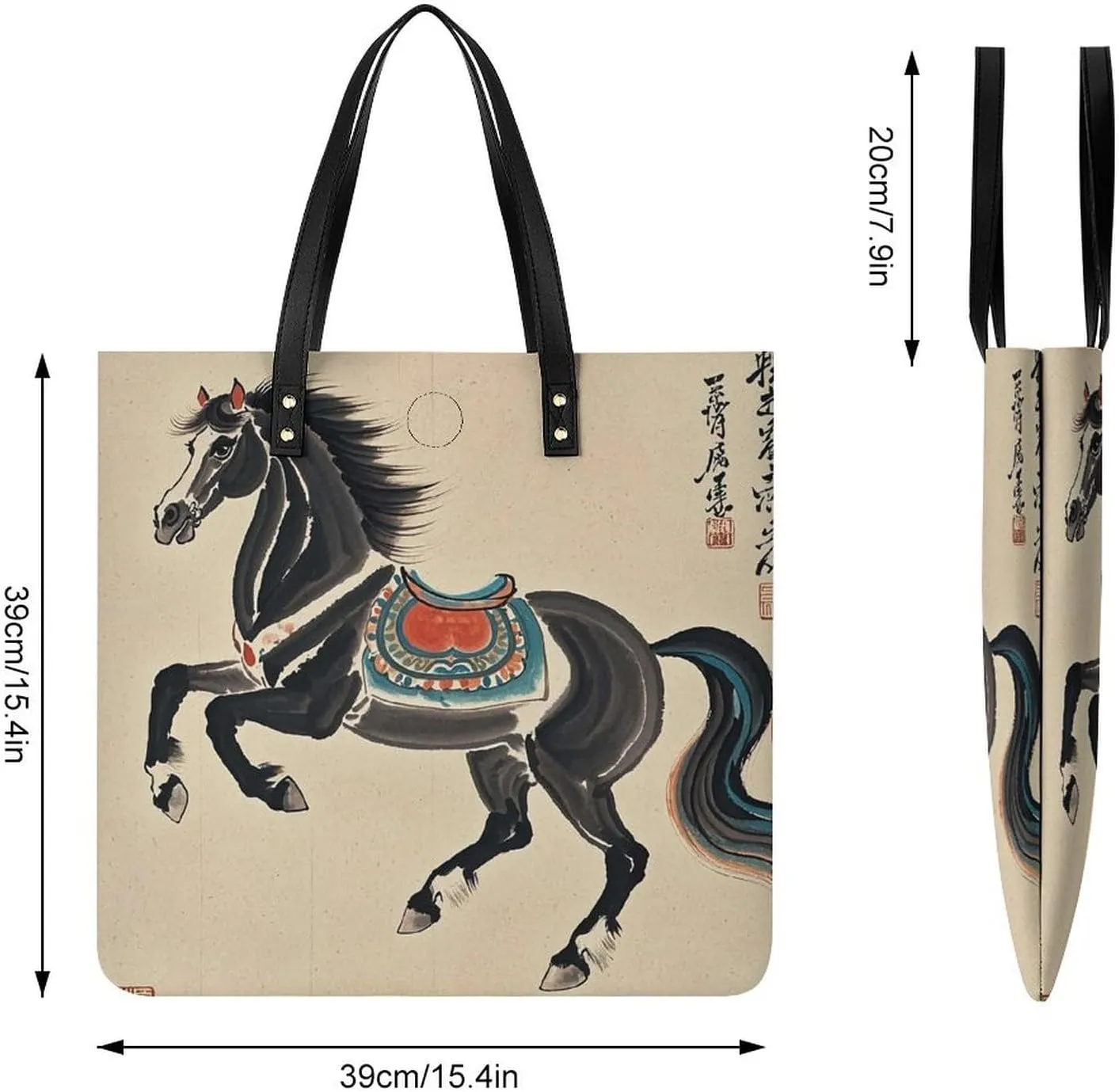 Leather Handbag for Women Tote Bag with Magnetic Buckle Flag of Mexico Crossbody Bag Shoulder Bags