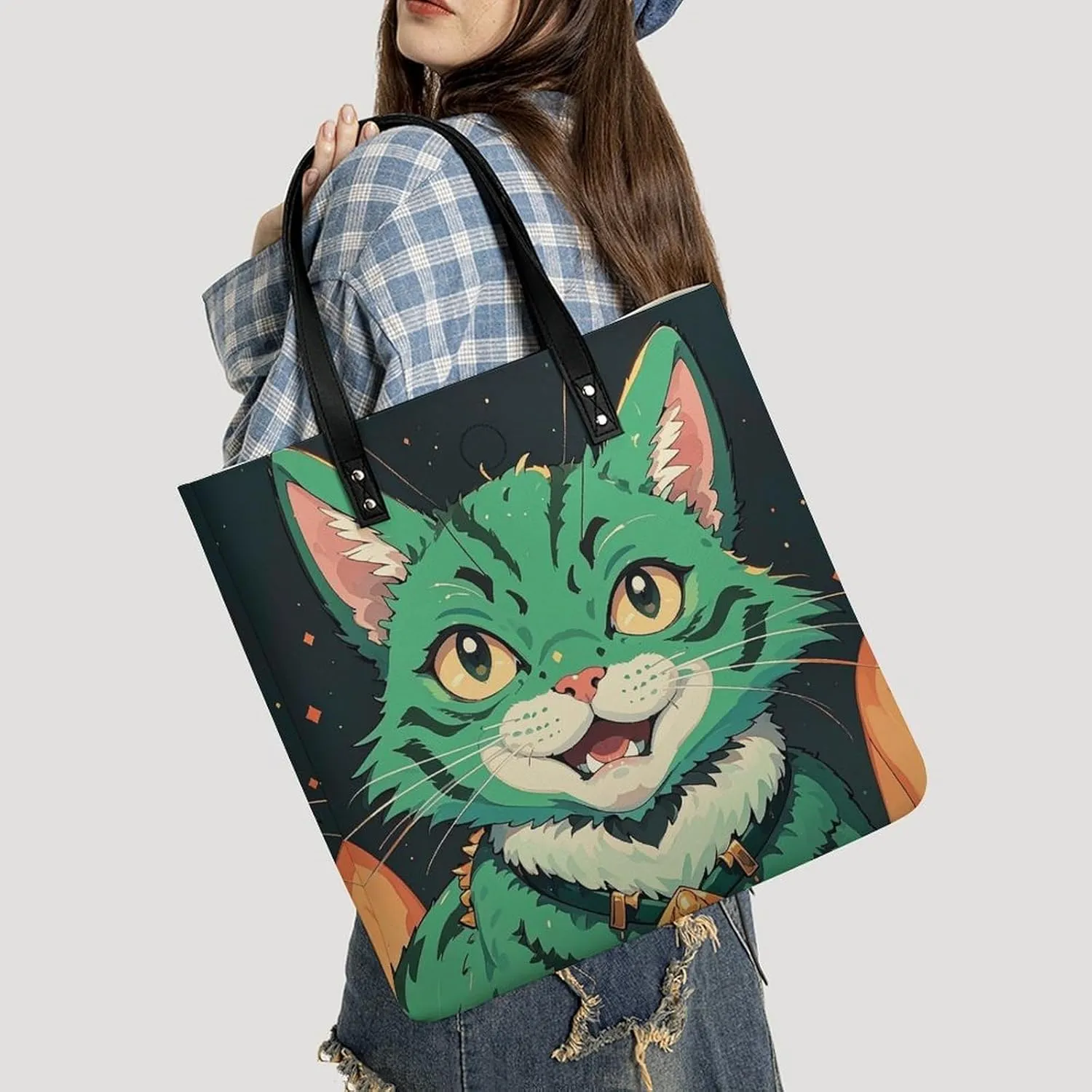 Leather Handbag for Women Tote Bag with Magnetic Buckle Flag of Mexico Crossbody Bag Shoulder Bags