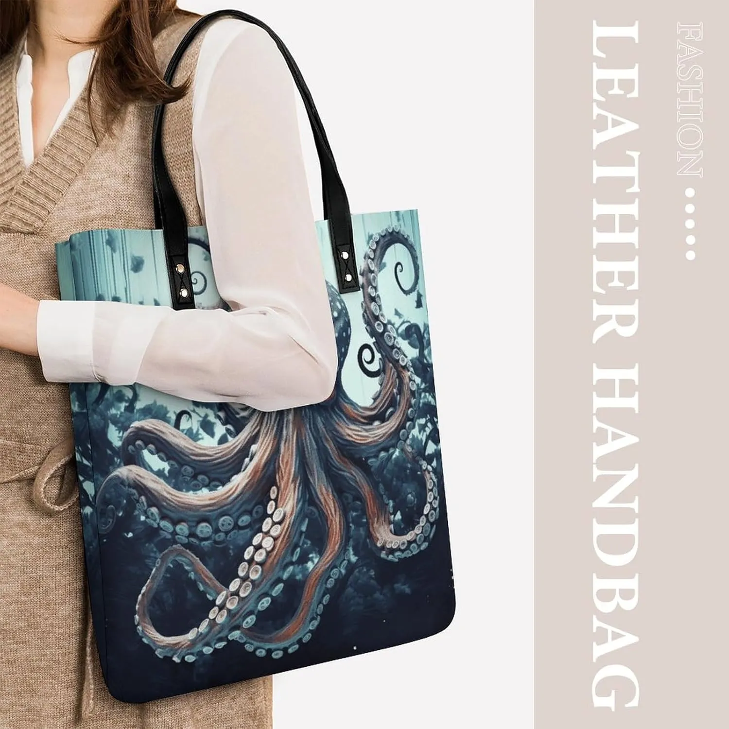 Leather Handbag for Women Tote Bag with Magnetic Buckle Flag of Mexico Crossbody Bag Shoulder Bags