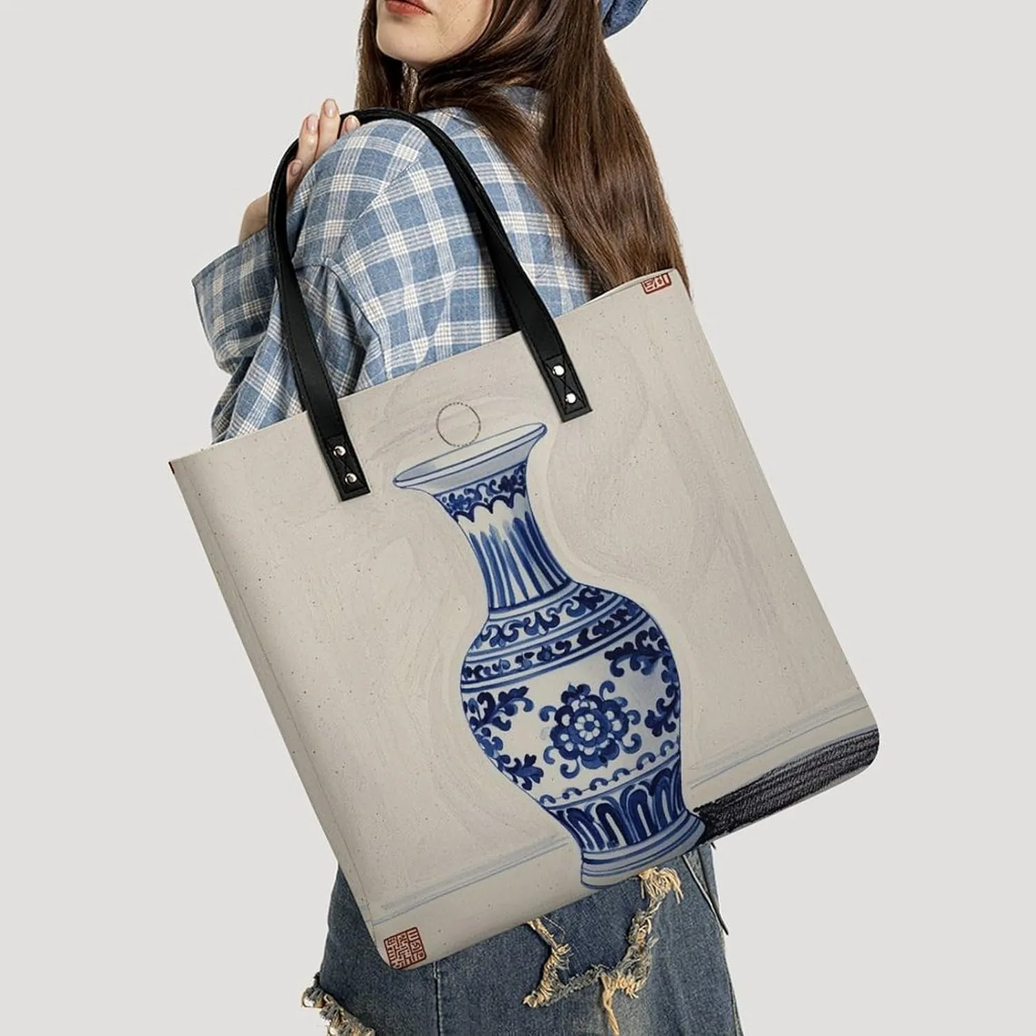 Leather Handbag for Women Tote Bag with Magnetic Buckle Flag of Mexico Crossbody Bag Shoulder Bags