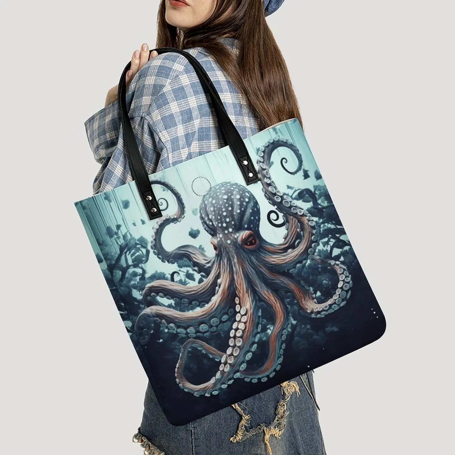 Leather Handbag for Women Tote Bag with Magnetic Buckle Flag of Mexico Crossbody Bag Shoulder Bags