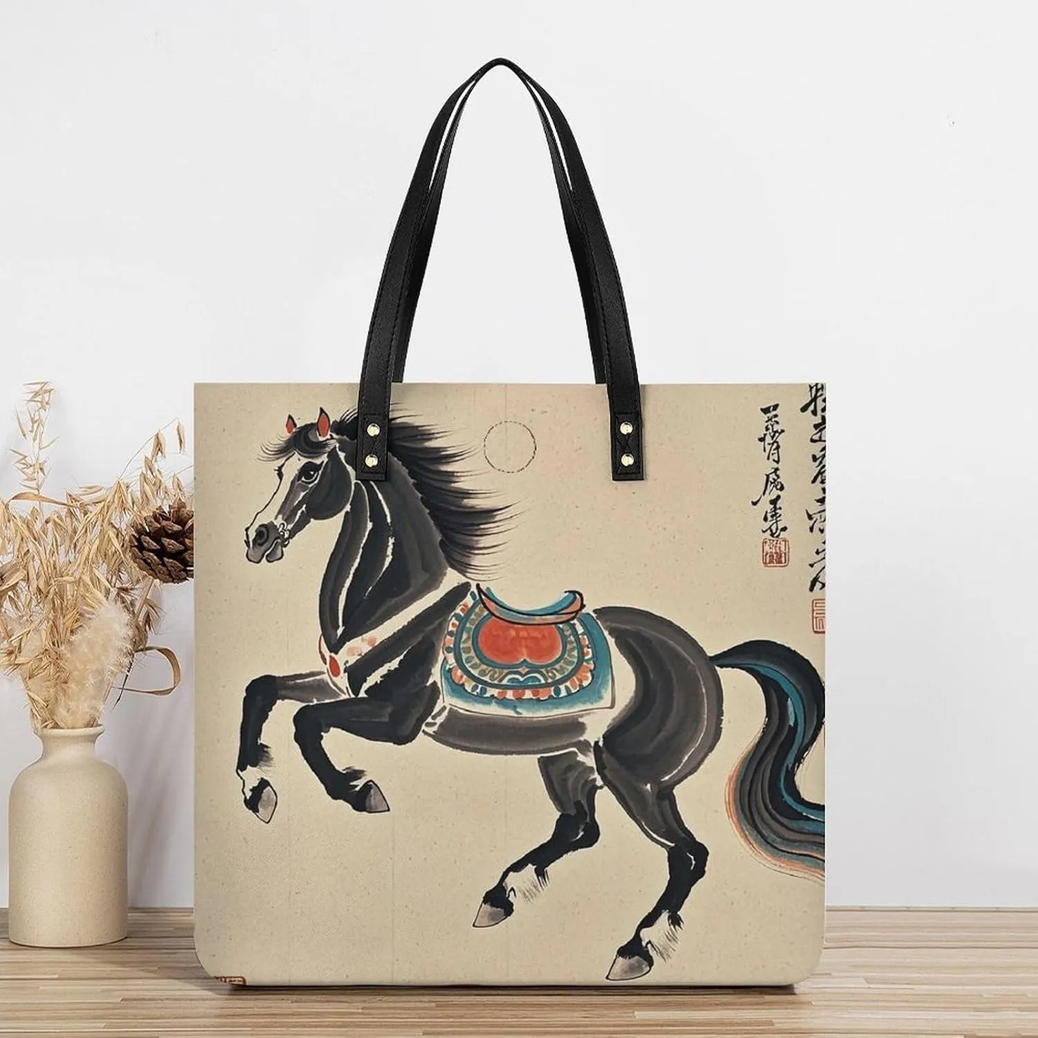 Leather Handbag for Women Tote Bag with Magnetic Buckle Flag of Mexico Crossbody Bag Shoulder Bags