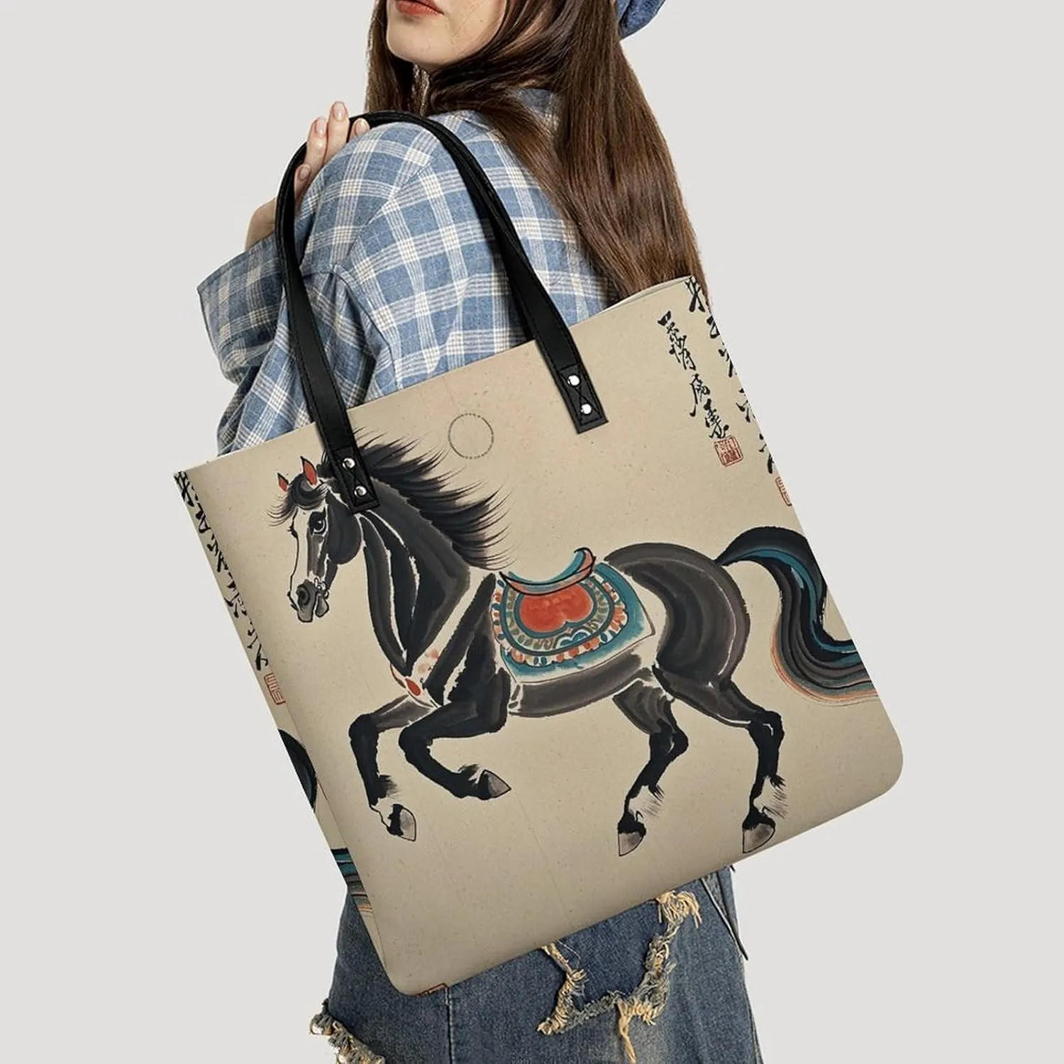 Leather Handbag for Women Tote Bag with Magnetic Buckle Flag of Mexico Crossbody Bag Shoulder Bags
