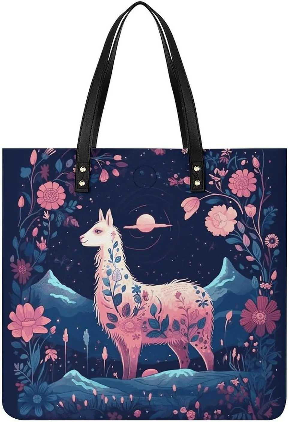 Leather Handbag for Women Tote Bag with Magnetic Buckle Skull in Darkness Crossbody Bag Shoulder Bags