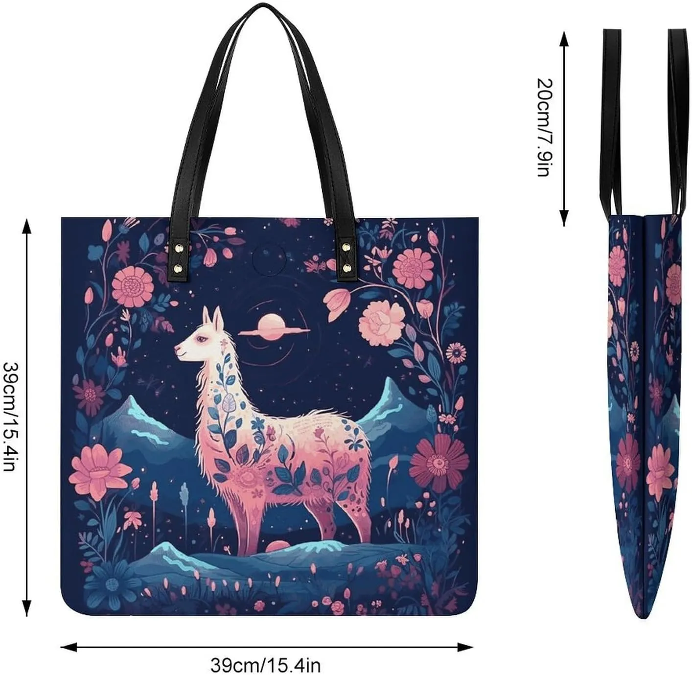 Leather Handbag for Women Tote Bag with Magnetic Buckle Skull in Darkness Crossbody Bag Shoulder Bags