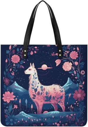 Leather Handbag for Women Tote Bag with Magnetic Buckle Skull in Darkness Crossbody Bag Shoulder Bags