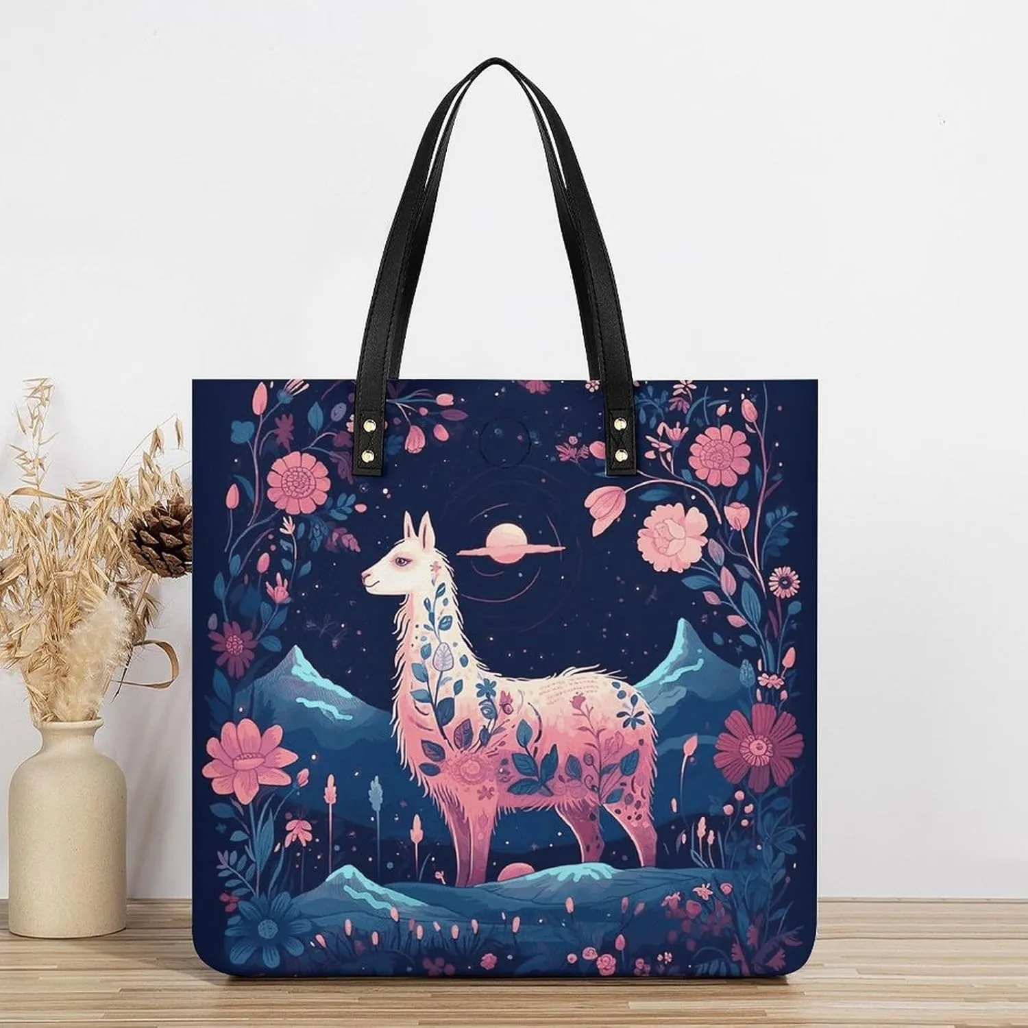 Leather Handbag for Women Tote Bag with Magnetic Buckle Skull in Darkness Crossbody Bag Shoulder Bags