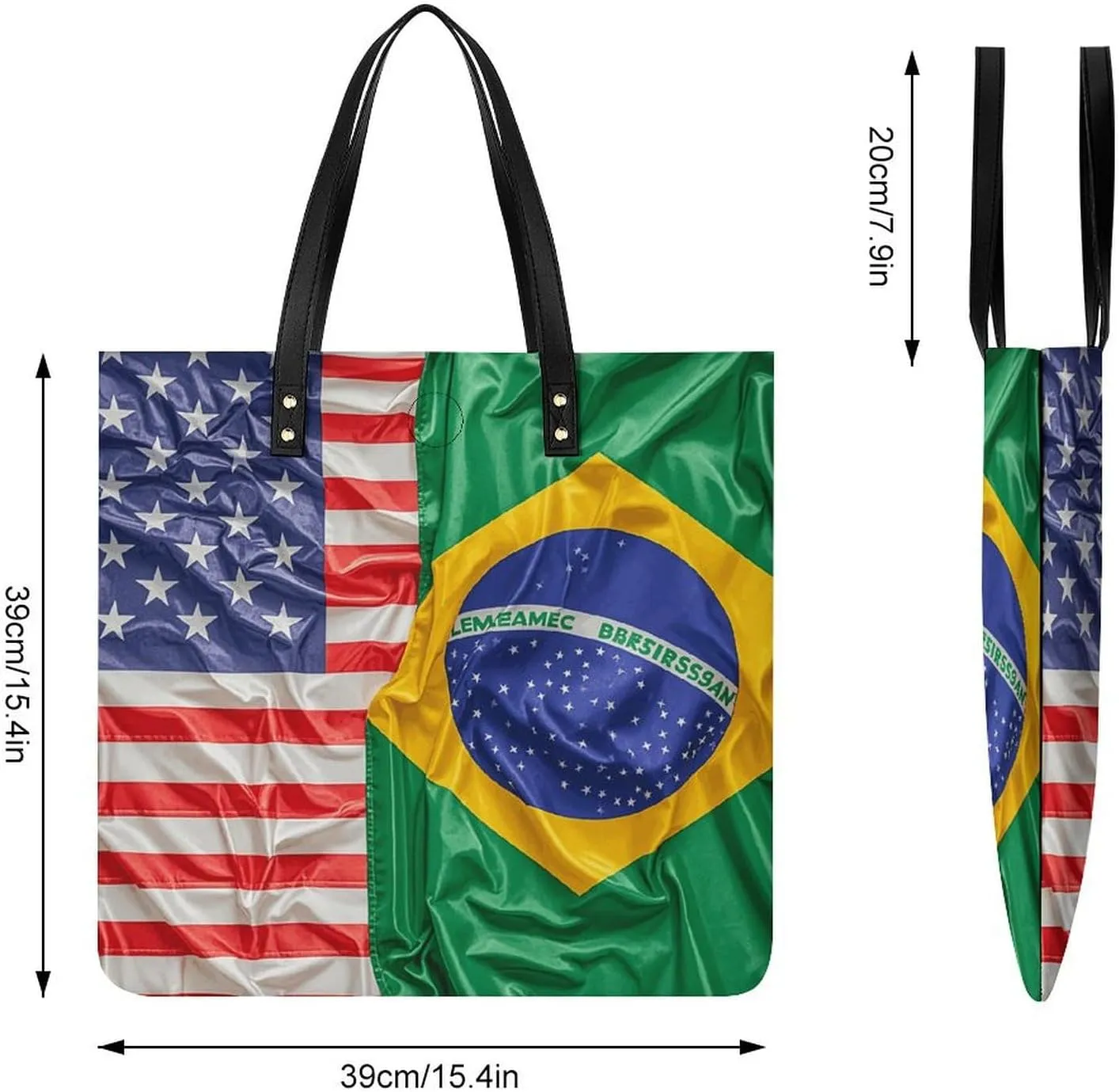 Leather Handbag for Women Tote Bag with Magnetic Buckle Yorkie Puppy Crossbody Bag Shoulder Bags