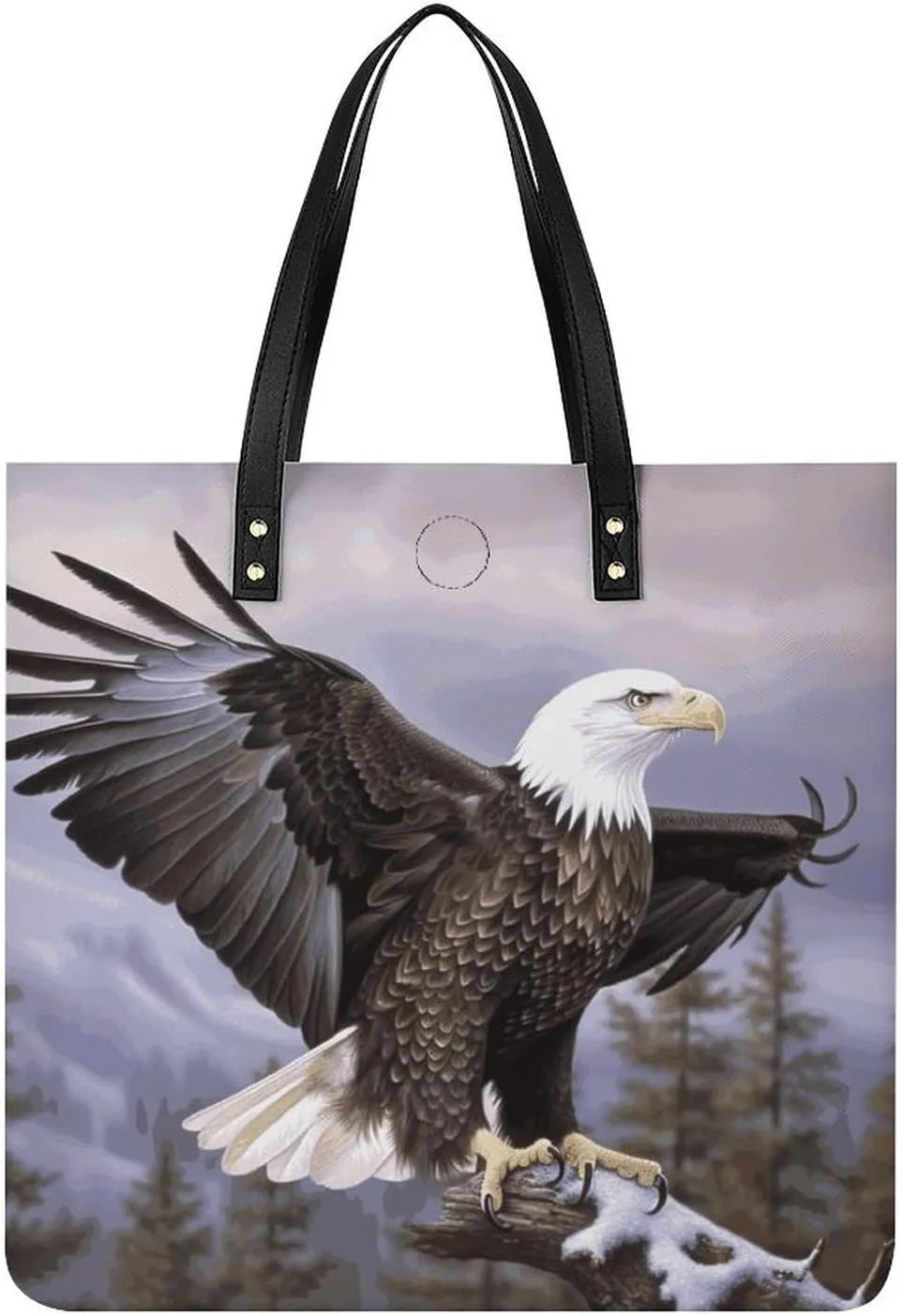 Leather Handbag for Women Tote Bag with Magnetic Buckle Yorkie Puppy Crossbody Bag Shoulder Bags