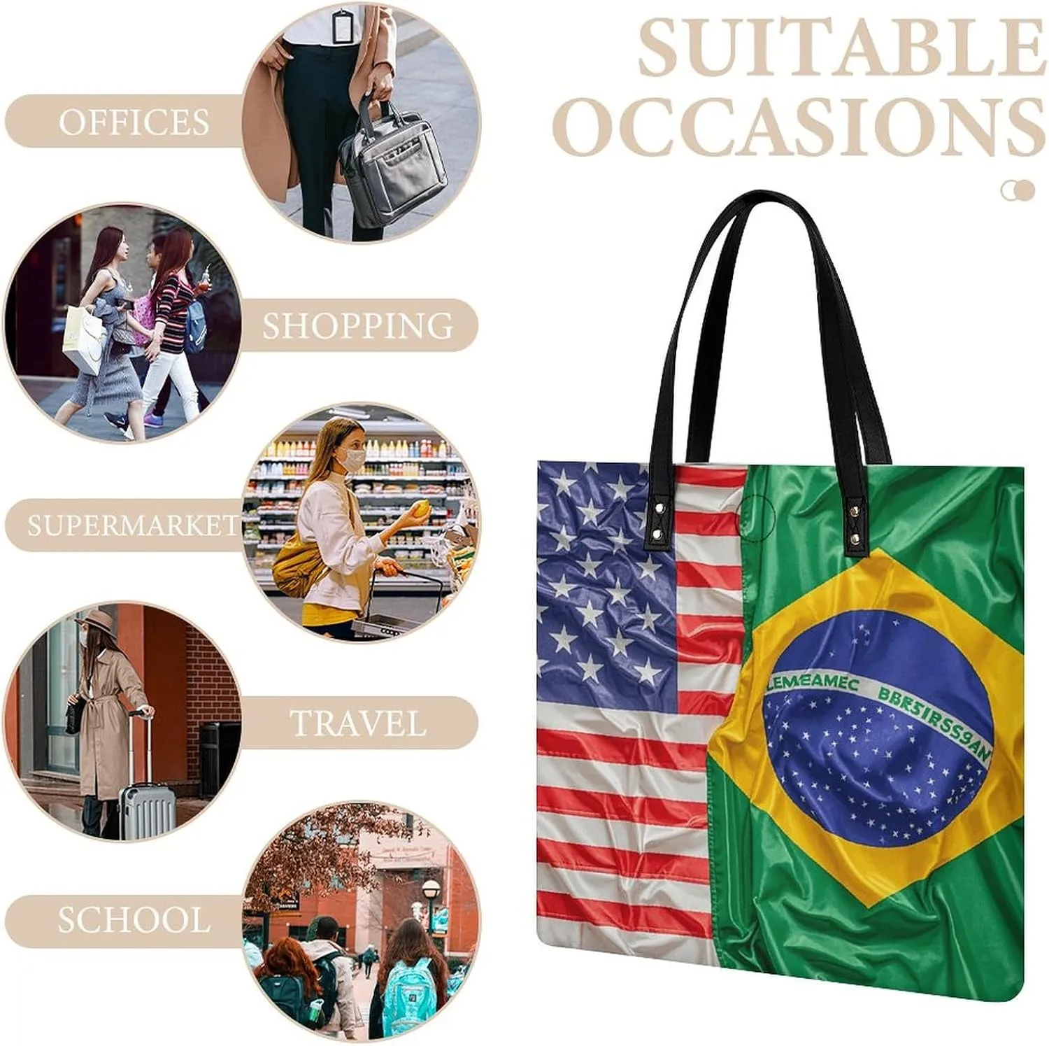 Leather Handbag for Women Tote Bag with Magnetic Buckle Yorkie Puppy Crossbody Bag Shoulder Bags