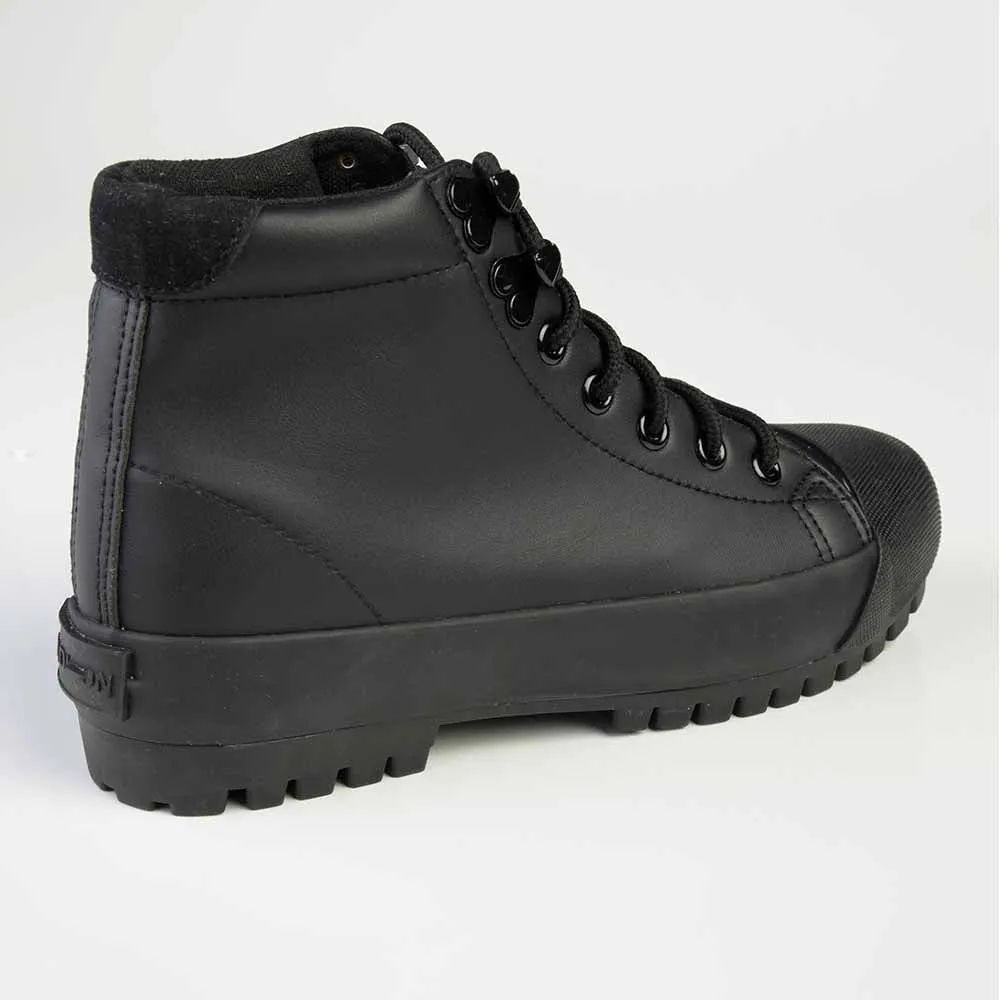 Madison Ladies Hi Top Sneaker - Black Mono