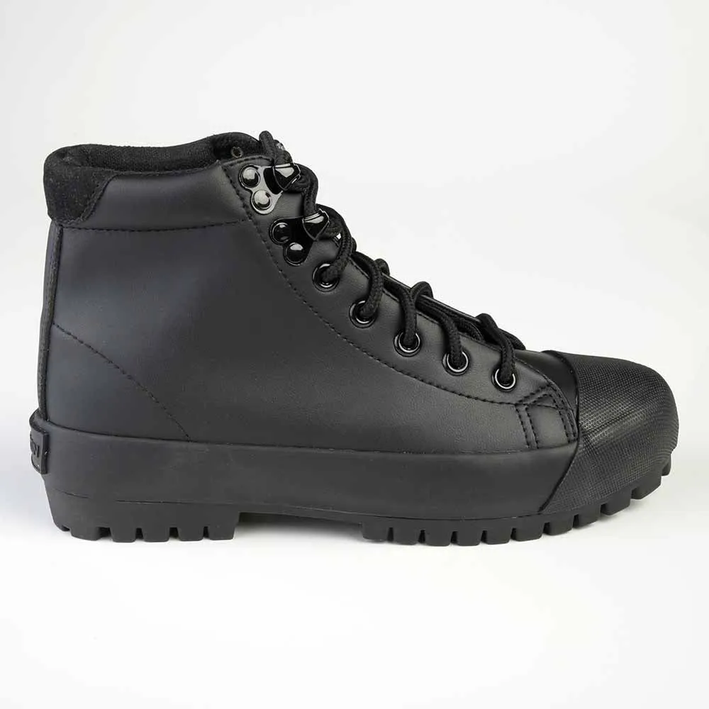Madison Ladies Hi Top Sneaker - Black Mono