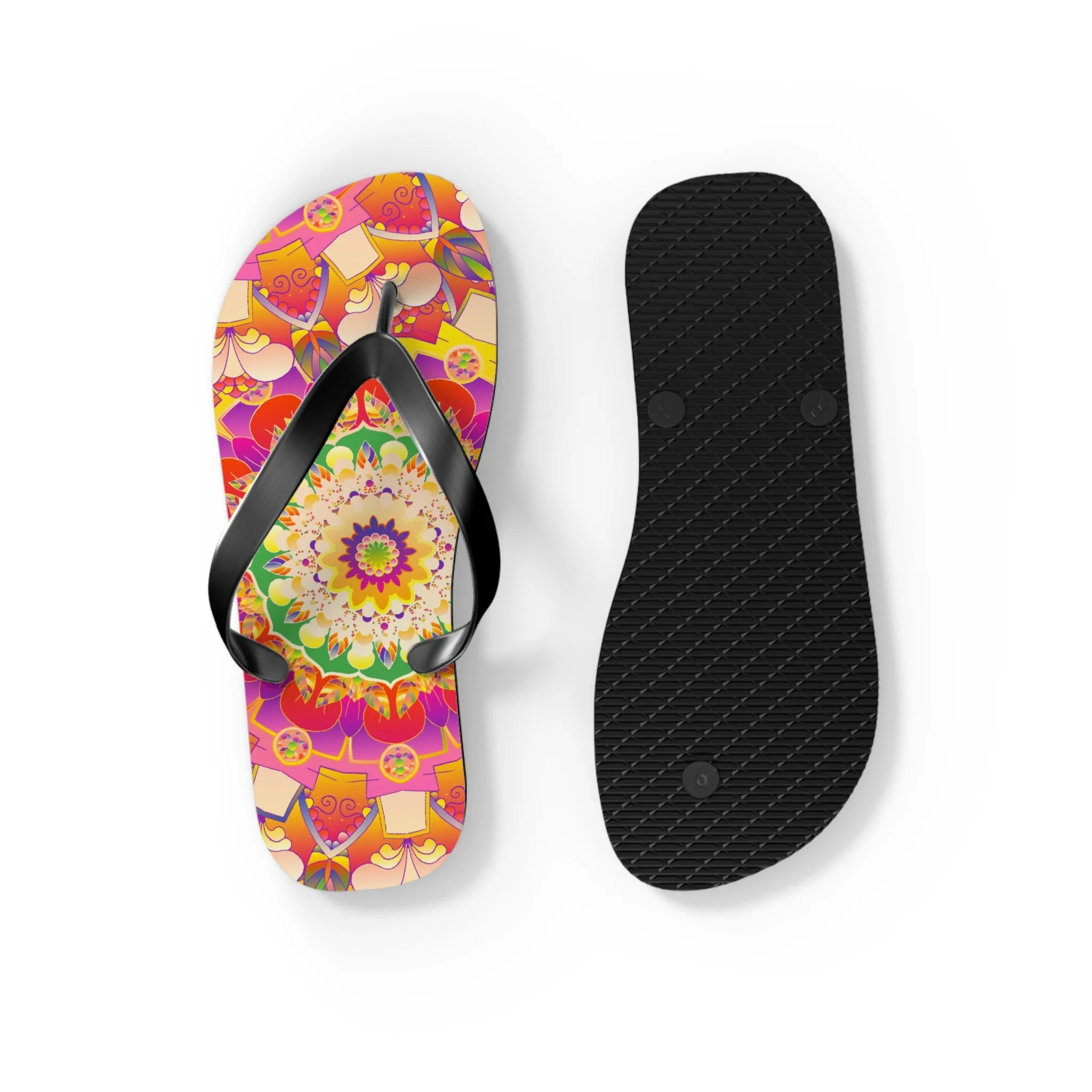 Mandala Flip Flops: Colorful & Intricate Design