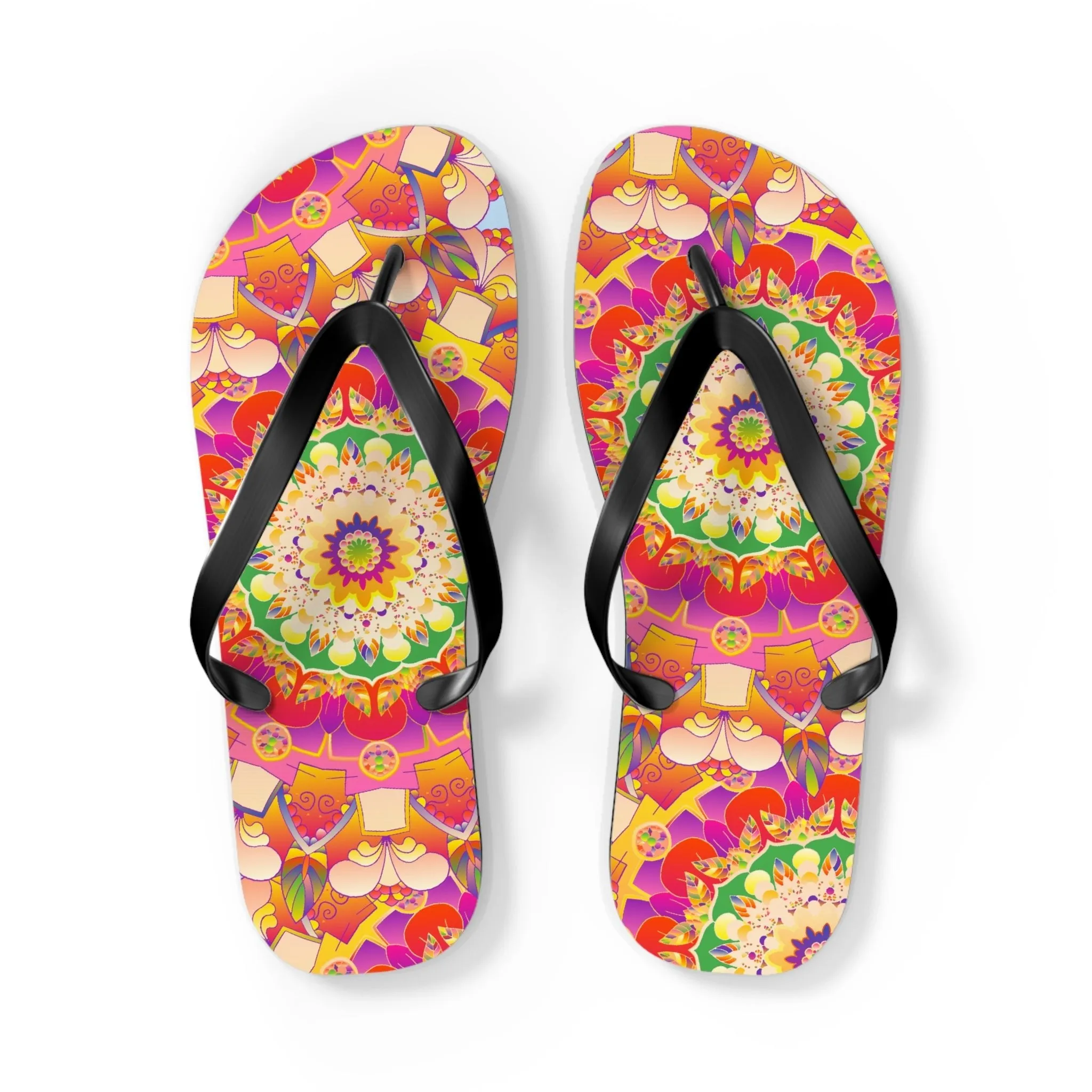 Mandala Flip Flops: Colorful & Intricate Design