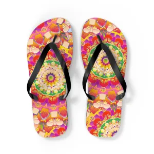 Mandala Flip Flops: Colorful & Intricate Design