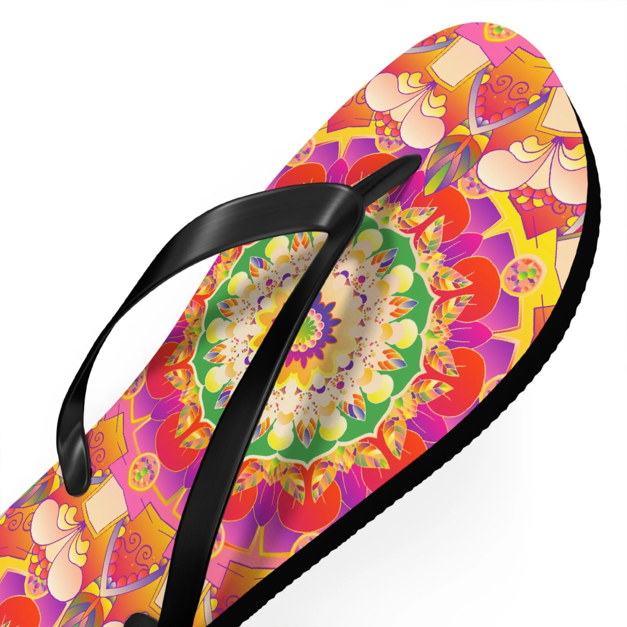Mandala Flip Flops: Colorful & Intricate Design