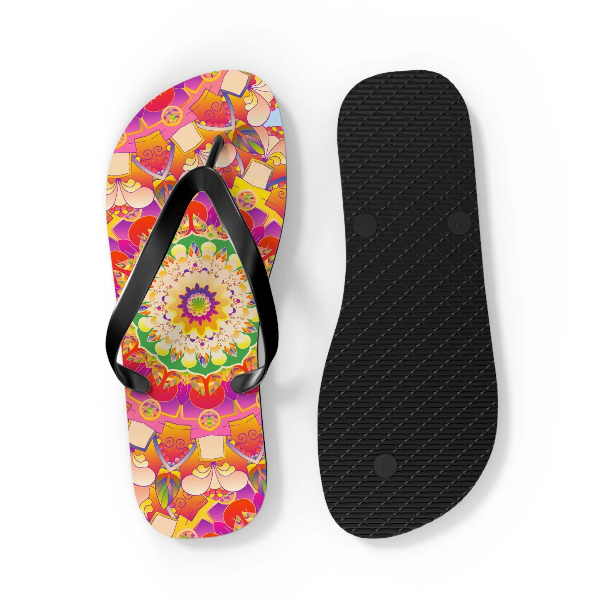 Mandala Flip Flops: Colorful & Intricate Design