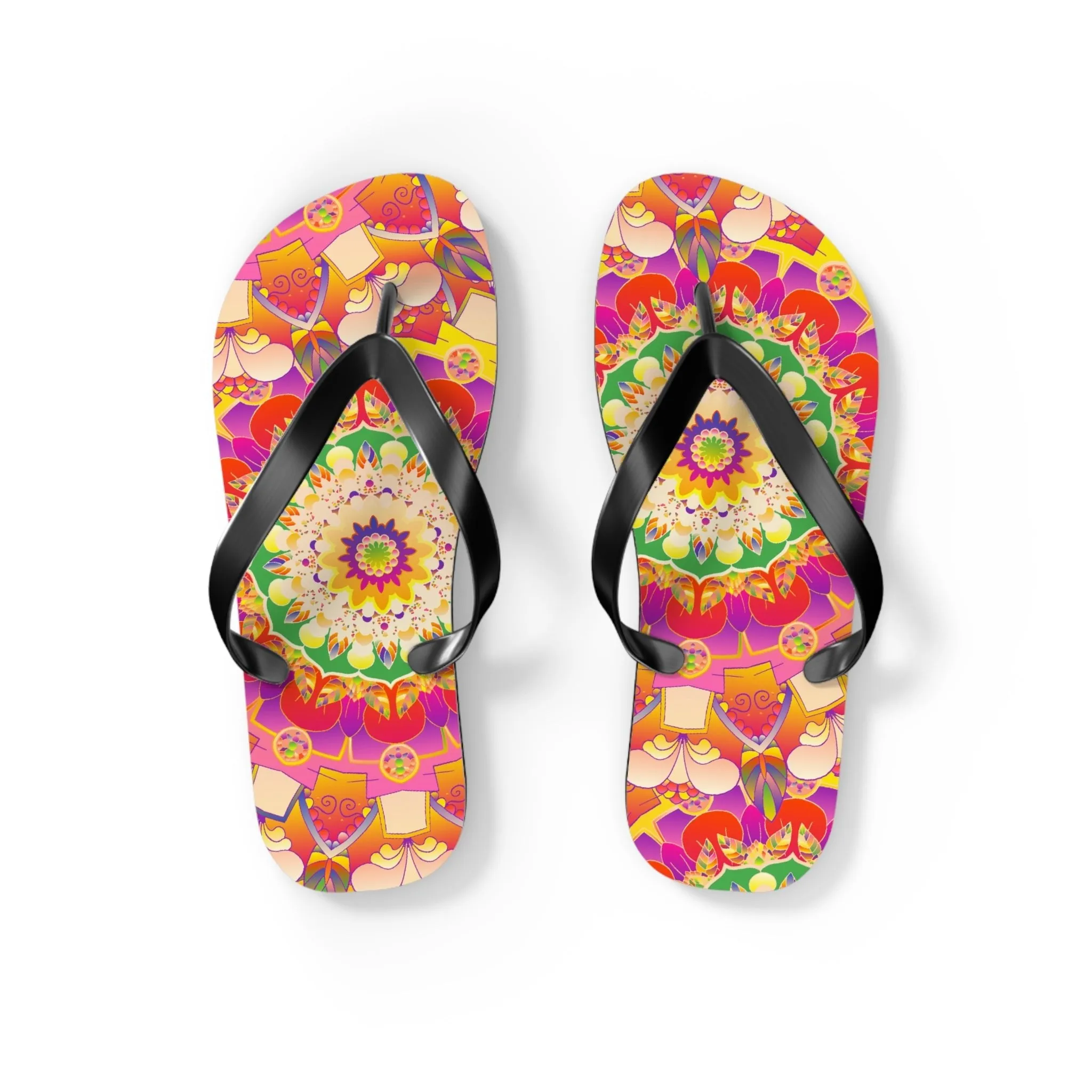 Mandala Flip Flops: Colorful & Intricate Design