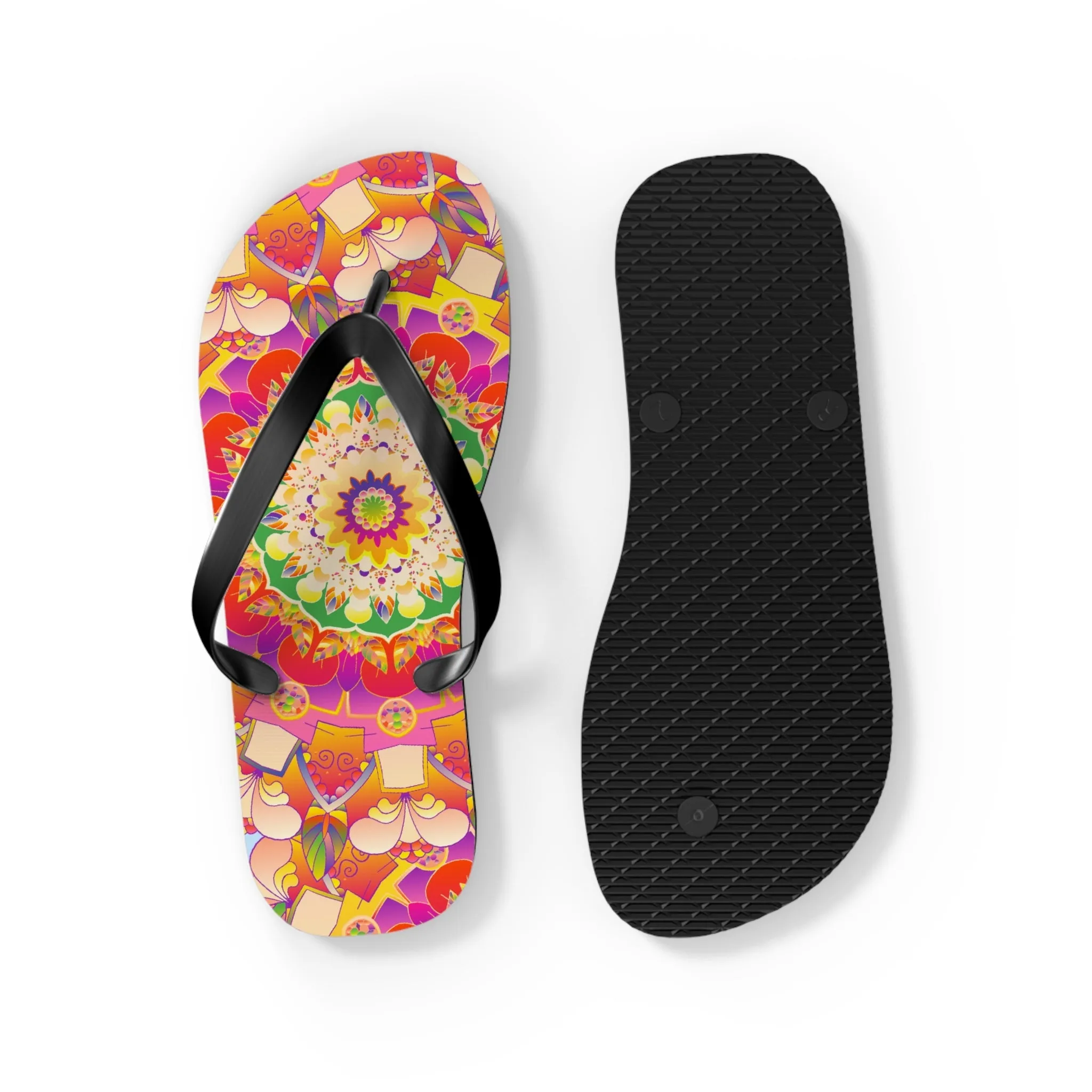 Mandala Flip Flops: Colorful & Intricate Design