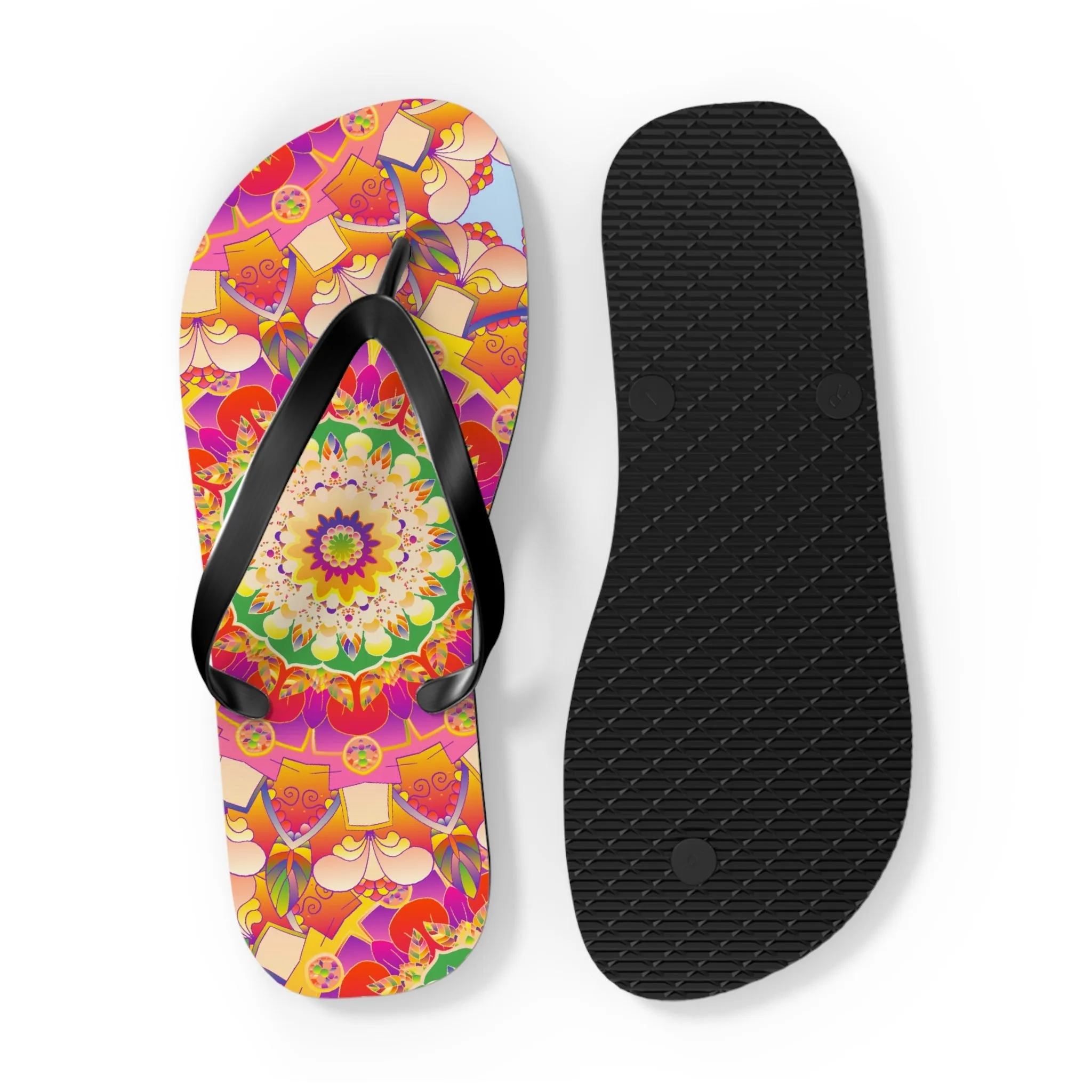 Mandala Flip Flops: Colorful & Intricate Design