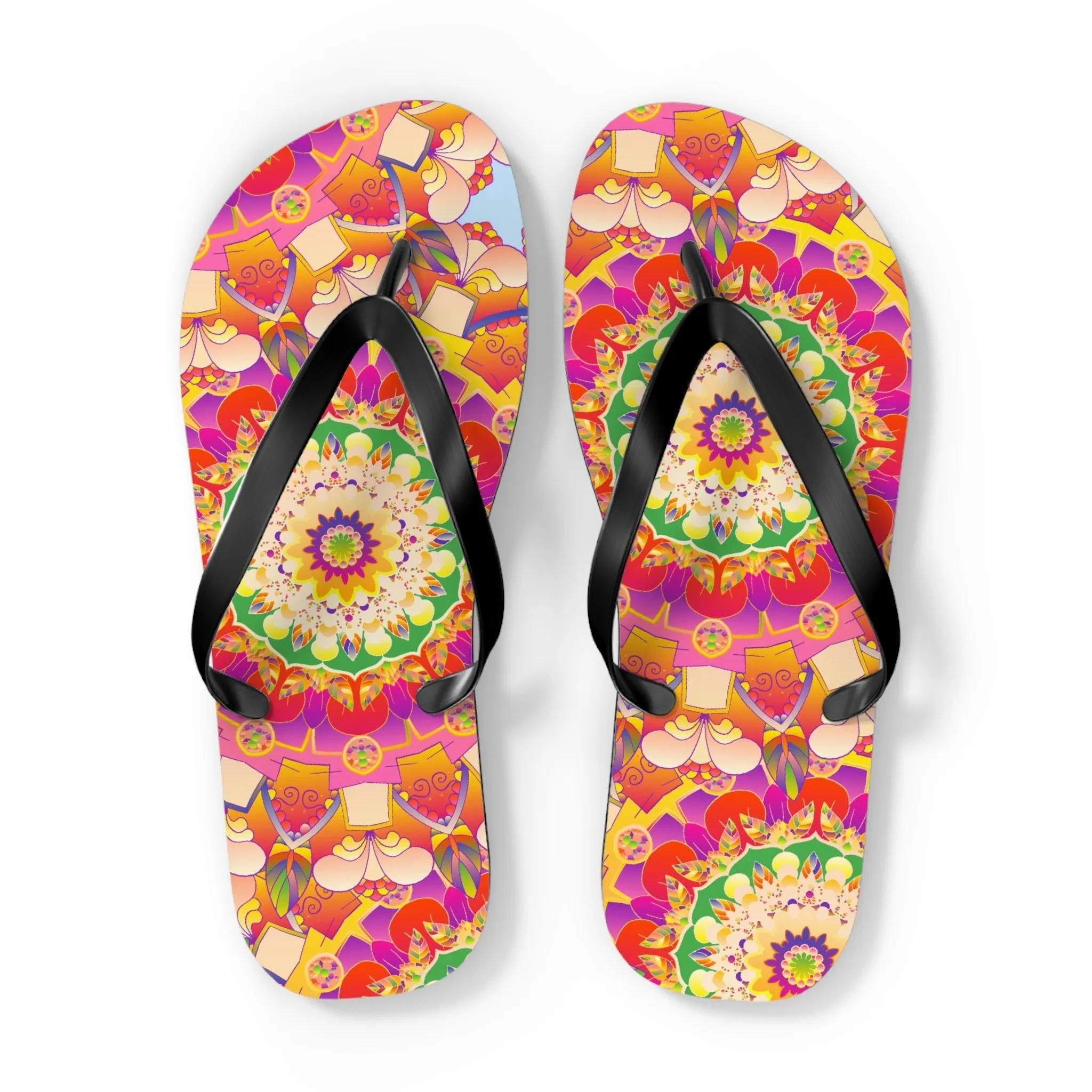 Mandala Flip Flops: Colorful & Intricate Design