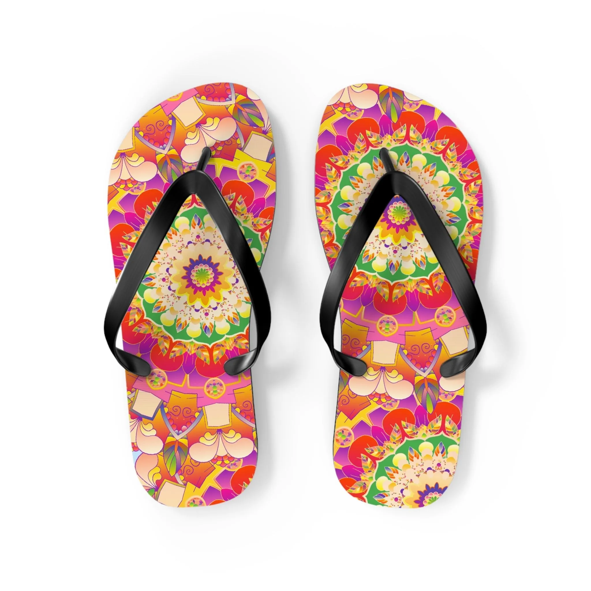 Mandala Flip Flops: Colorful & Intricate Design