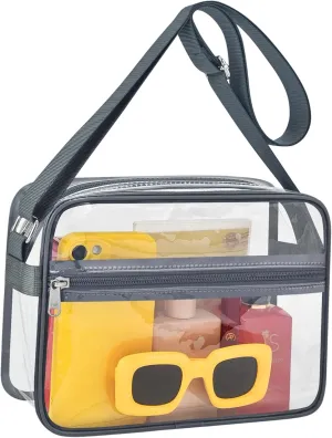 MAY TREE Clear Bag for Stadium Events Clear Messenger Bag Suitable for Concert Outfits and Sports Events