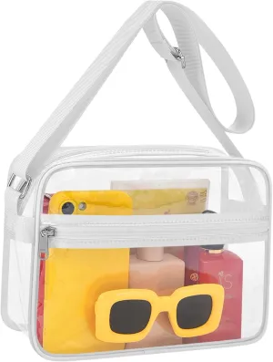 MAY TREE Clear Bag for Stadium Events Clear Messenger Bag Suitable for Concert Outfits and Sports Events