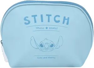 MINISO Stitch Sshell Cosmetic Bag, Makeup Bag with Zipper, Travel Toiletry Bag for Women