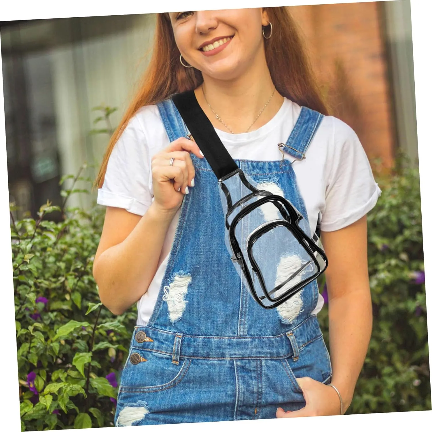 Mipcase Pvc Sling Bag for Women Fashion Cross Body Travel Bag Storage Pouch for Cell Phone Keys Cards Lipstick