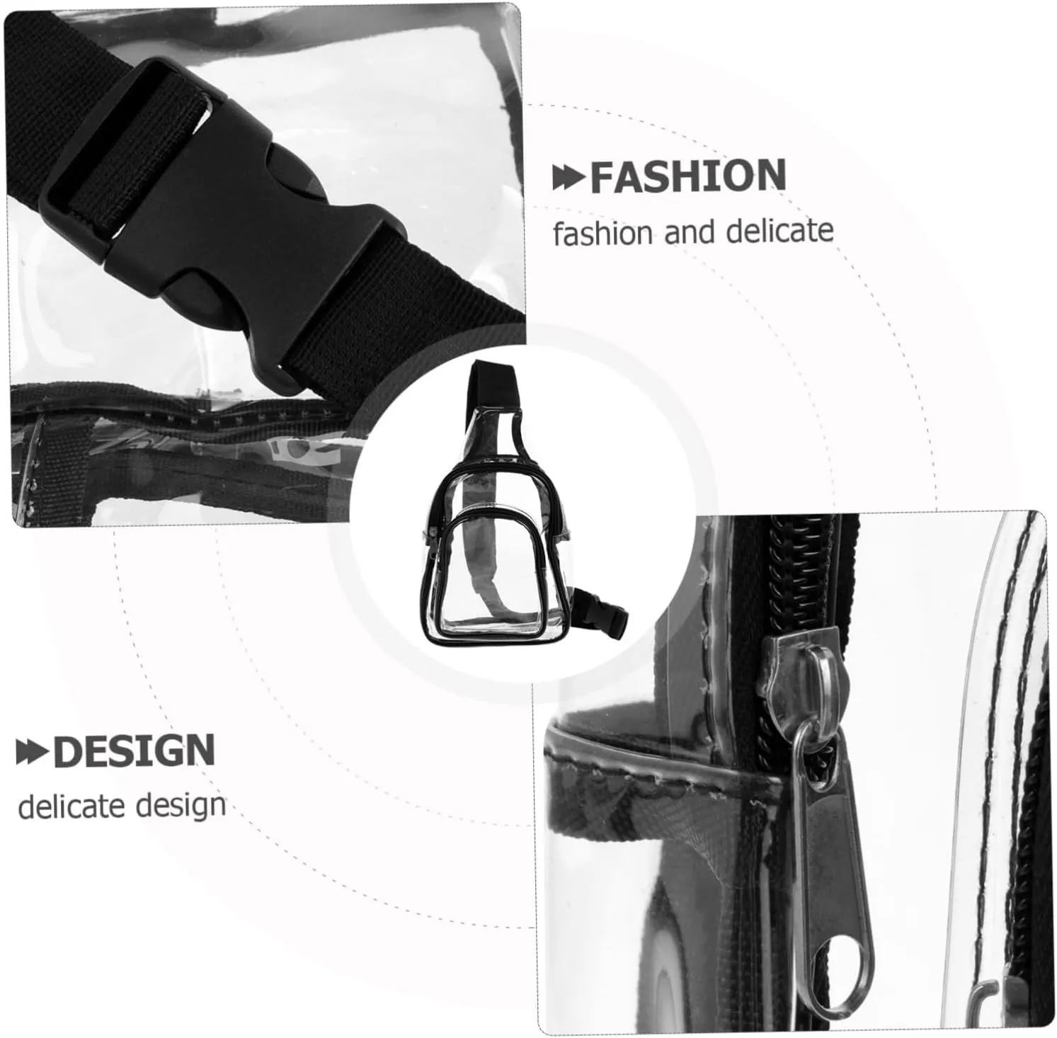 Mipcase Pvc Sling Bag for Women Fashion Cross Body Travel Bag Storage Pouch for Cell Phone Keys Cards Lipstick