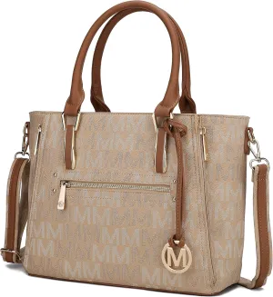 MKF Crossbody Shoulder Bag for Women  PU Leather Top Handle Pocketbook  Roomy Tote Satchel Handbag Purse M Charm