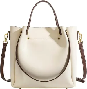 Mn&Sue Purse for Women Fashion Tote Bag Leather Shoulder Hanbags Ladies Top Handle Satchel Bags with Convertible Strap