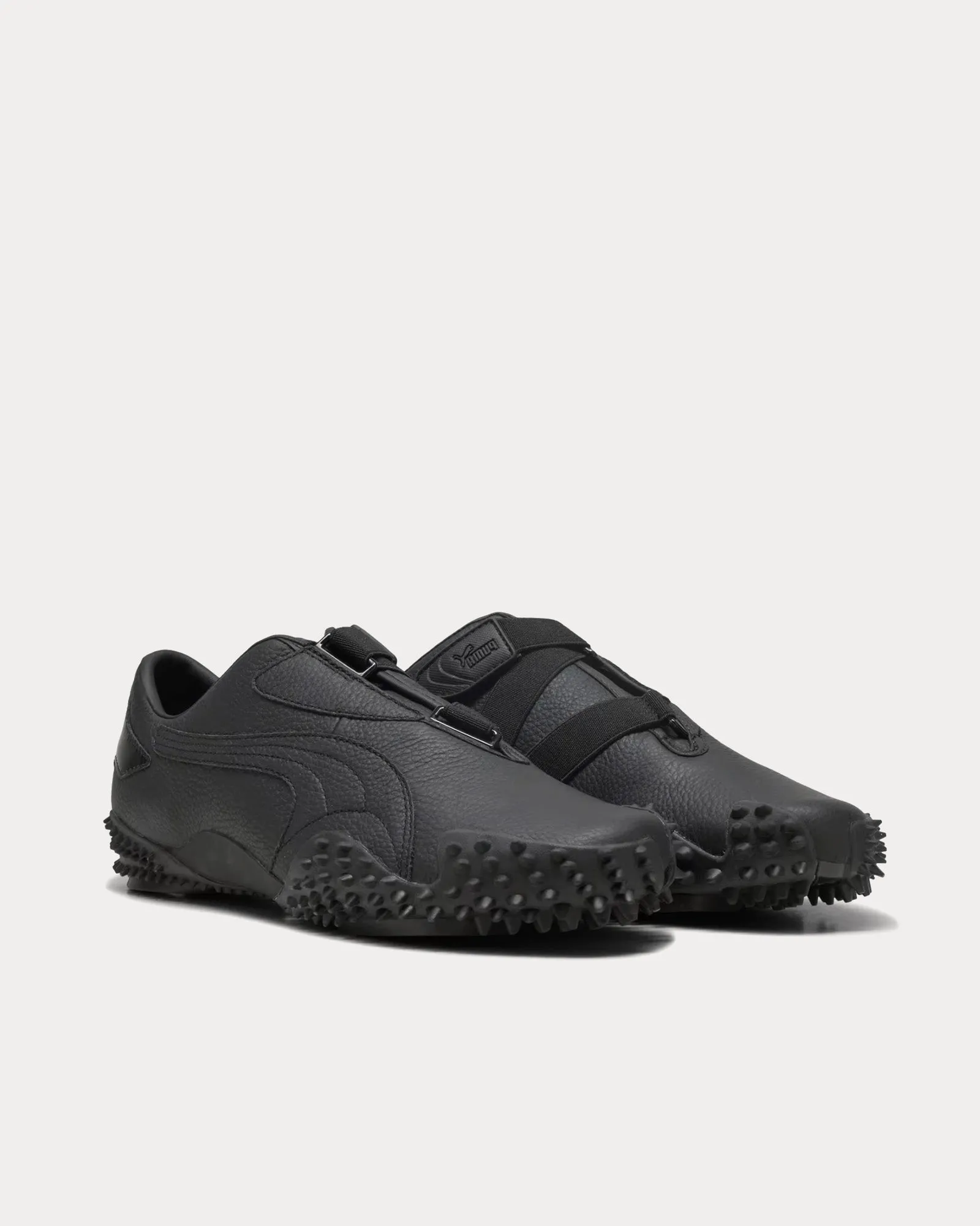 Mostro Leather Puma Black Slip On Sneakers