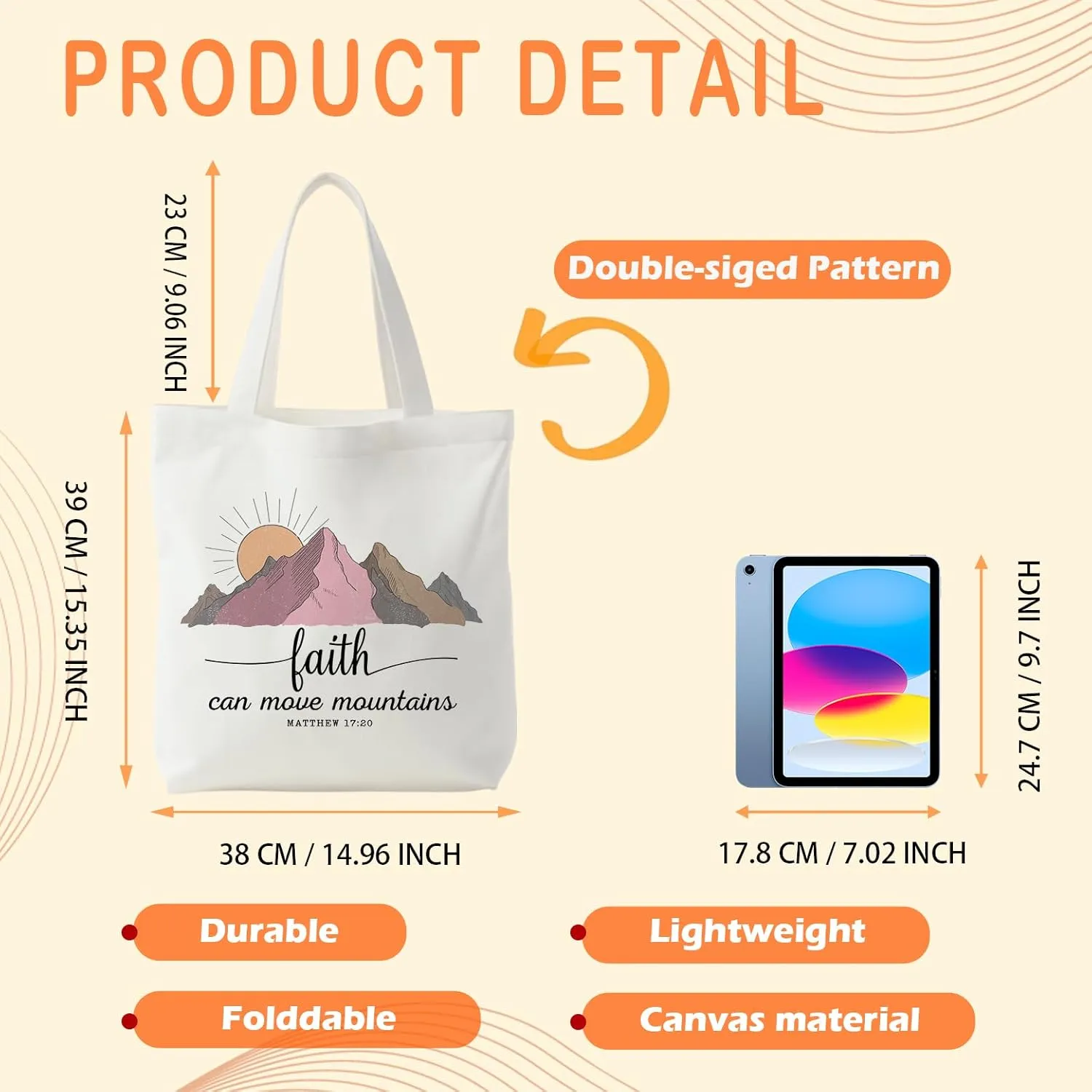 NATSUNO Canvas Tote Bag,Science Graduation Gifts,Tote Bags for Women,Reusable Grocery Bags