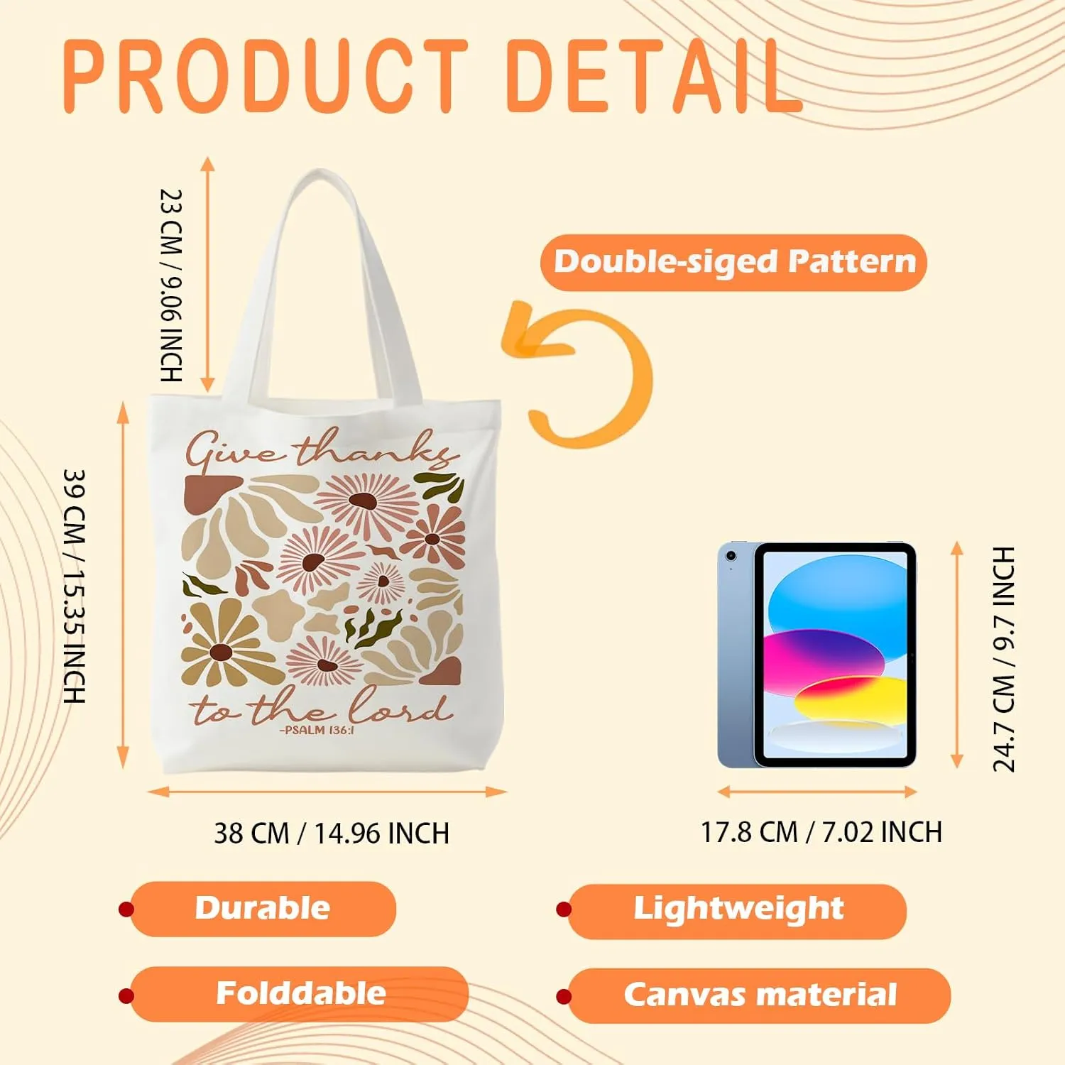 NATSUNO Canvas Tote Bag,Science Graduation Gifts,Tote Bags for Women,Reusable Grocery Bags