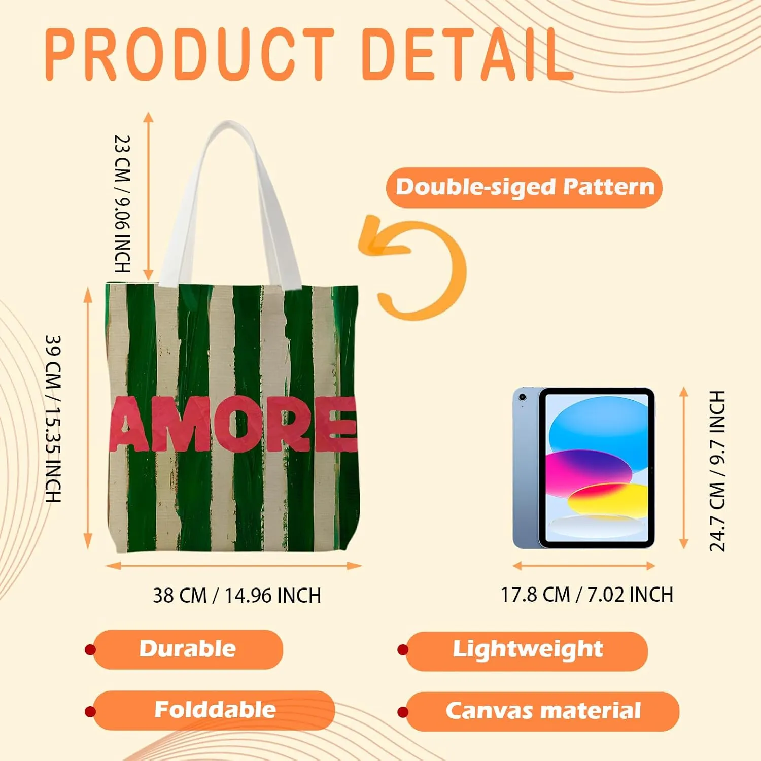 NATSUNO Canvas Tote Bag,Science Graduation Gifts,Tote Bags for Women,Reusable Grocery Bags