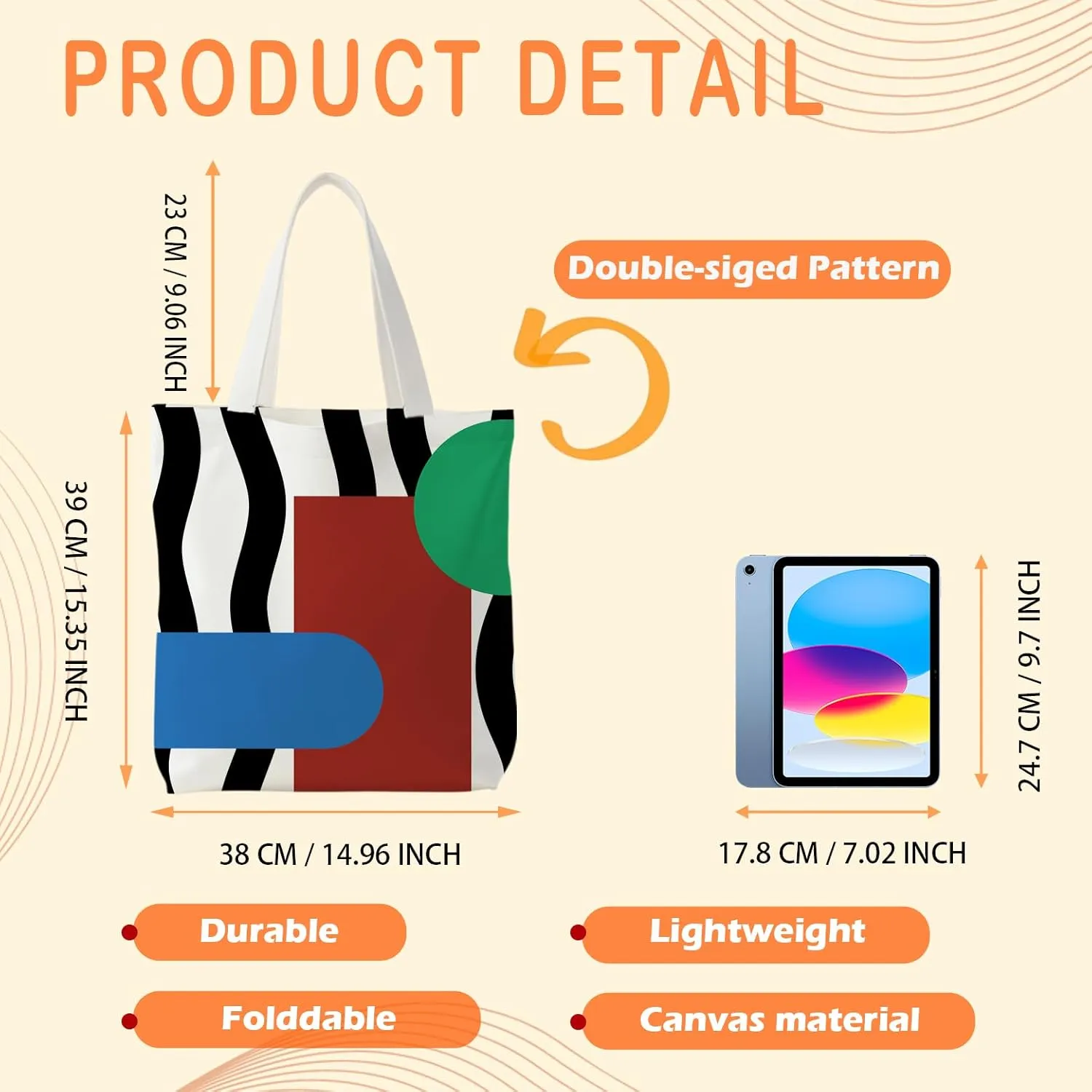NATSUNO Canvas Tote Bag,Science Graduation Gifts,Tote Bags for Women,Reusable Grocery Bags