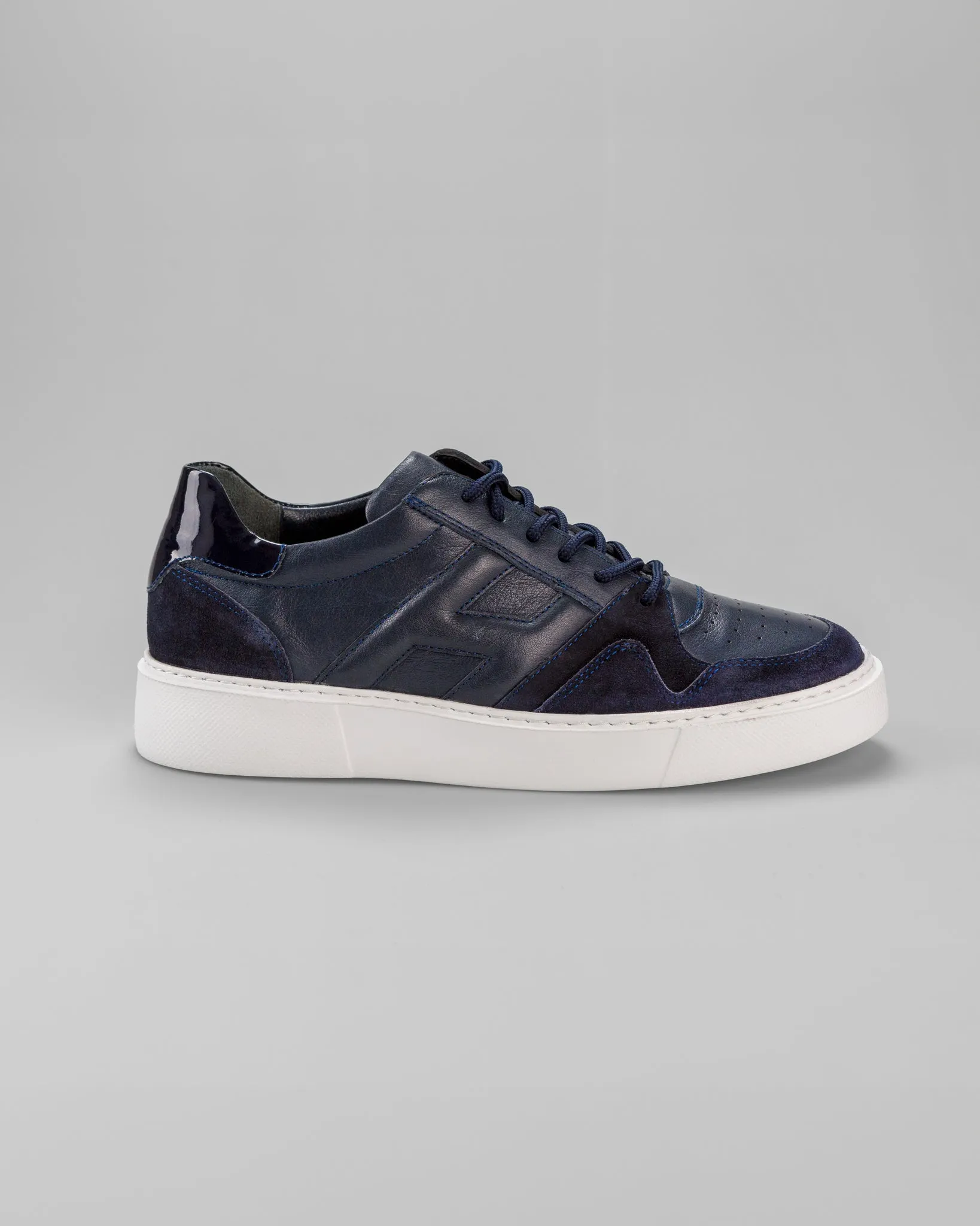 Navy Blue Embossed Sneakers