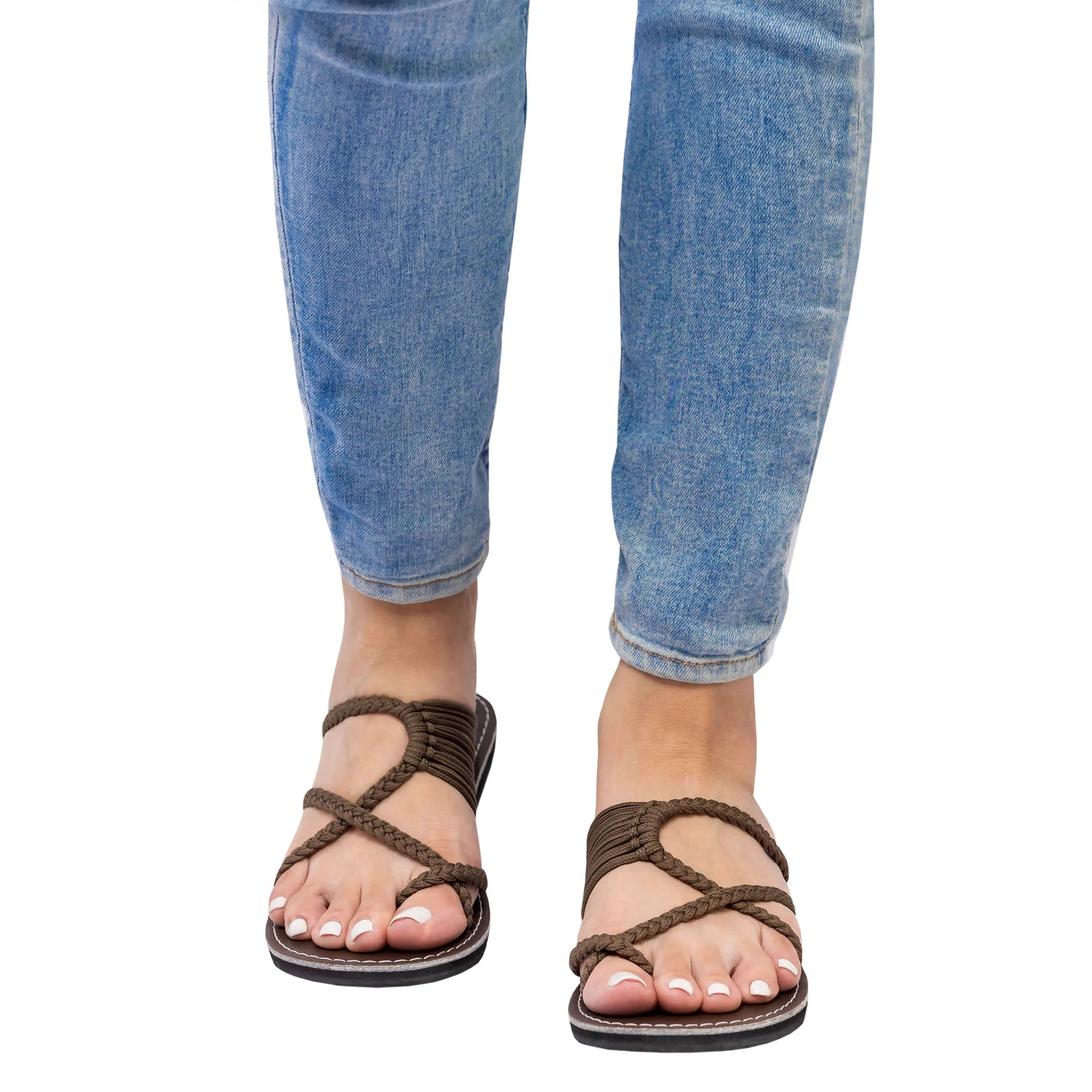 Oceanbliss - Taupe Rope Sandals